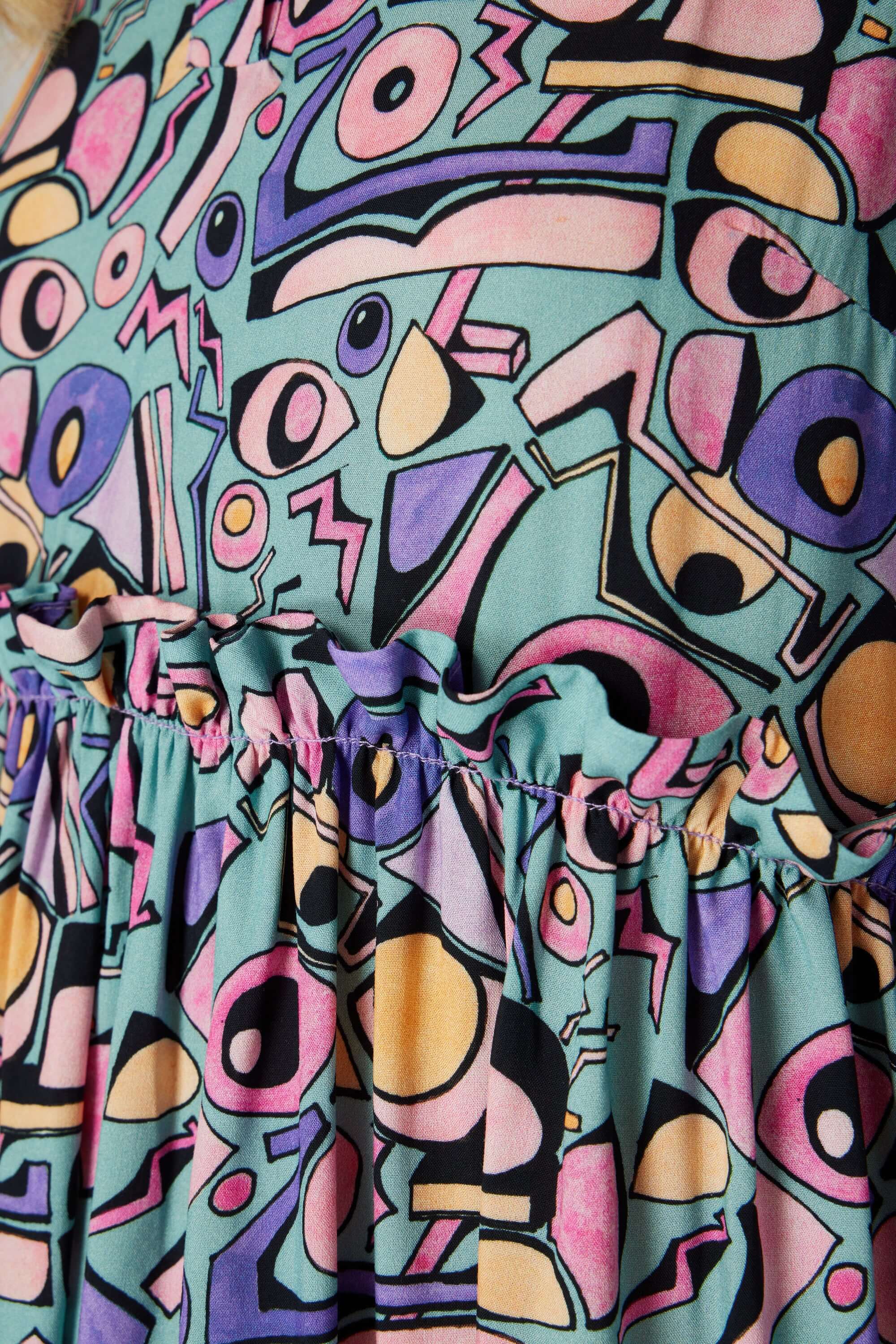 Kaya dress in Miami Factory print