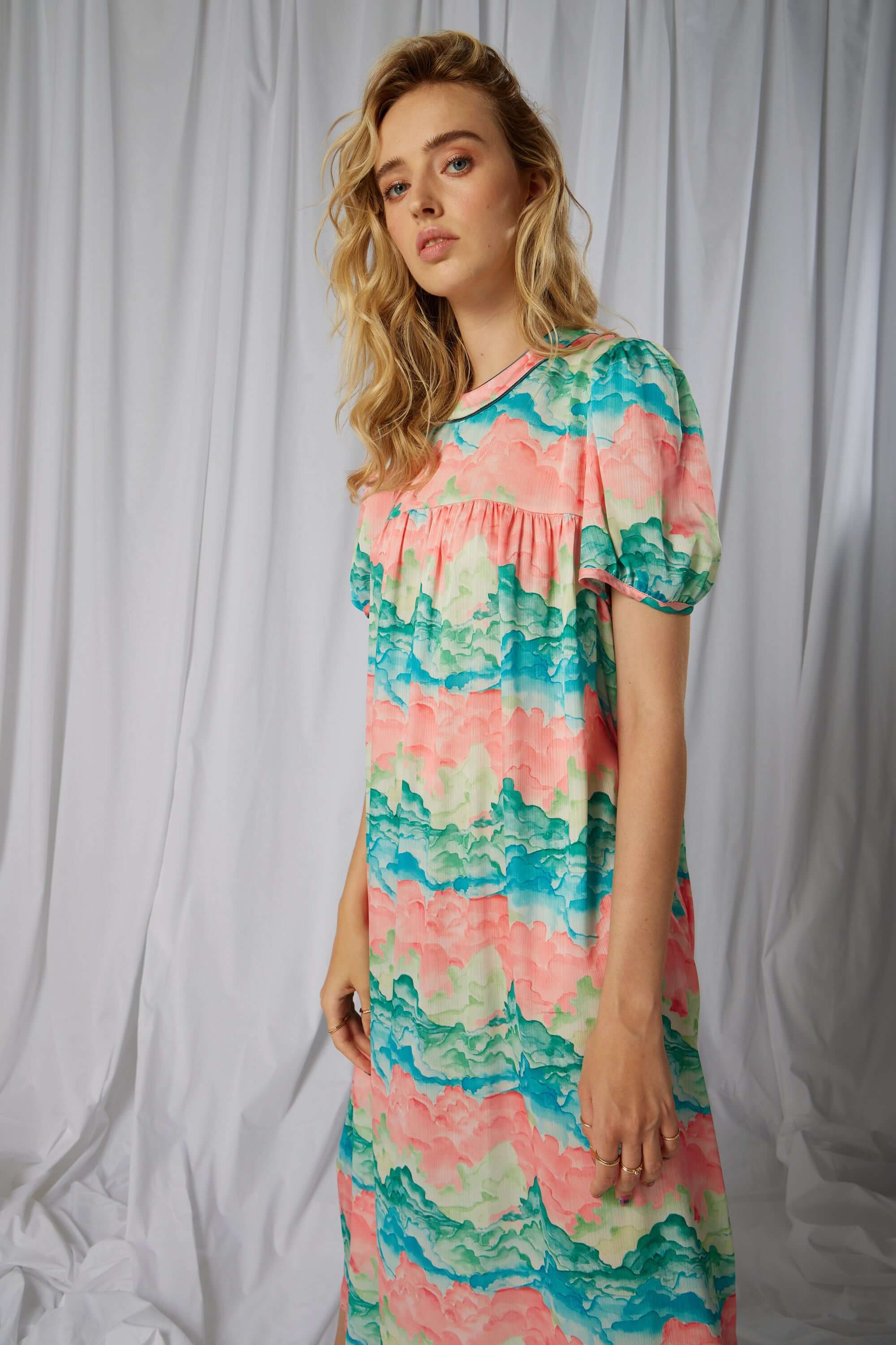 Gaya dress in Nuit Blanche print