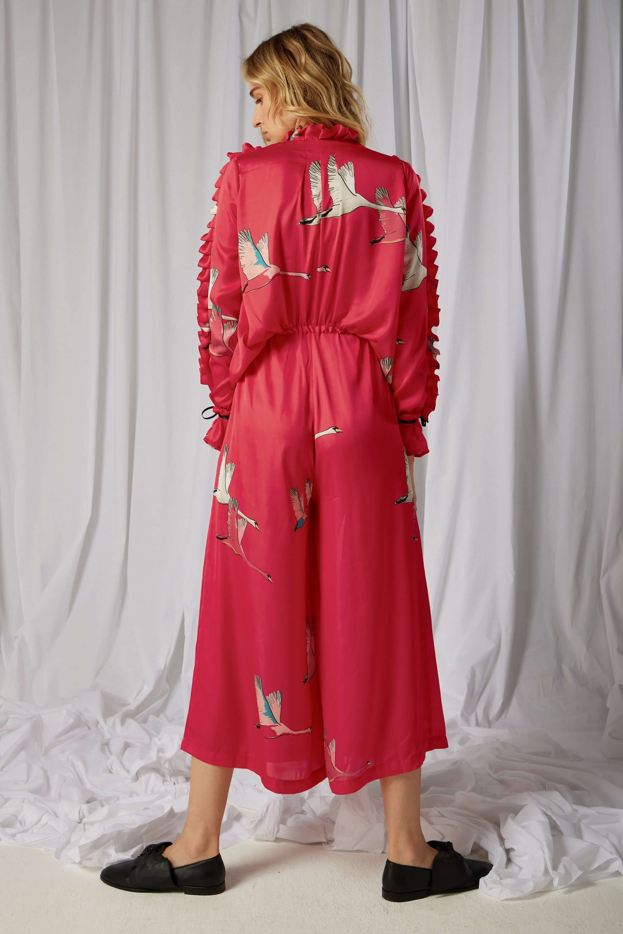 Combinaison Gil en imprimé Swan rose