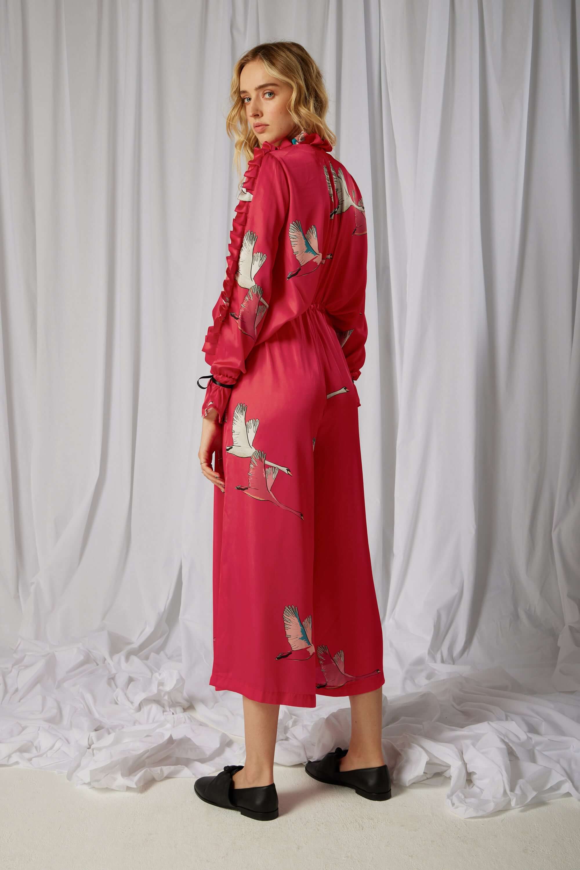 Combinaison Gil en imprimé Swan rose