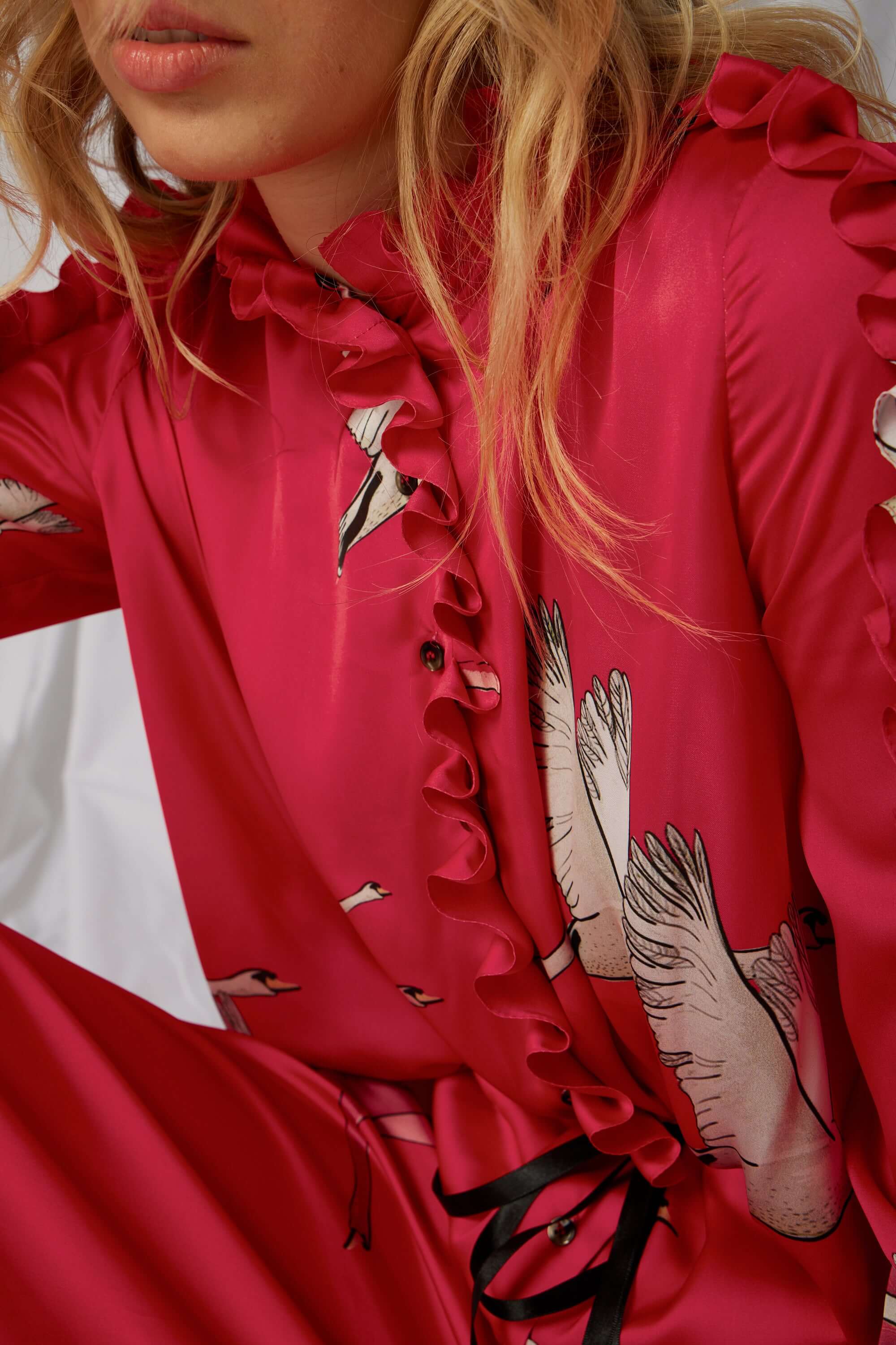 Combinaison Gil en imprimé Swan rose