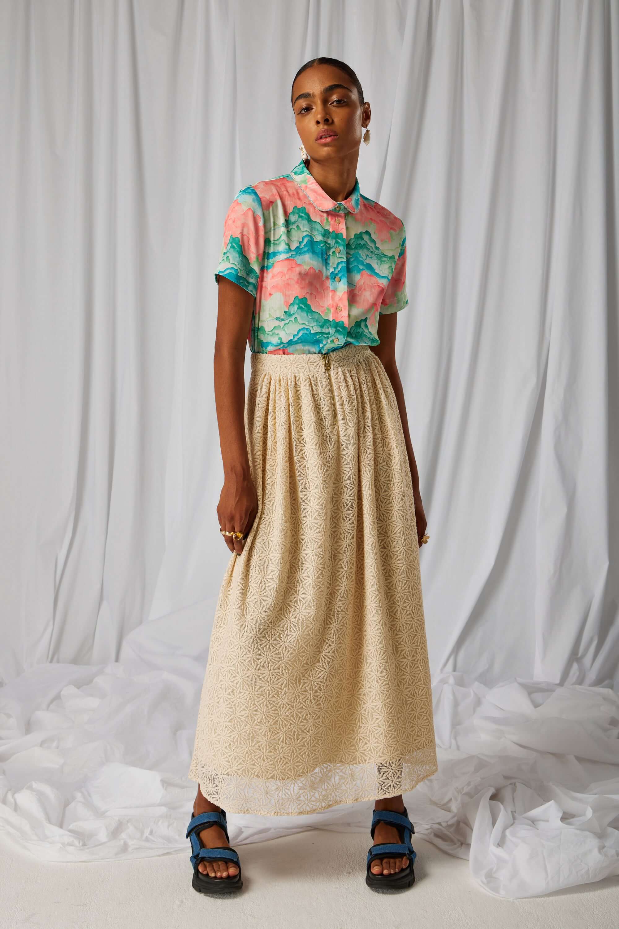 Chemise Doria en imprimé Nuit Blanche