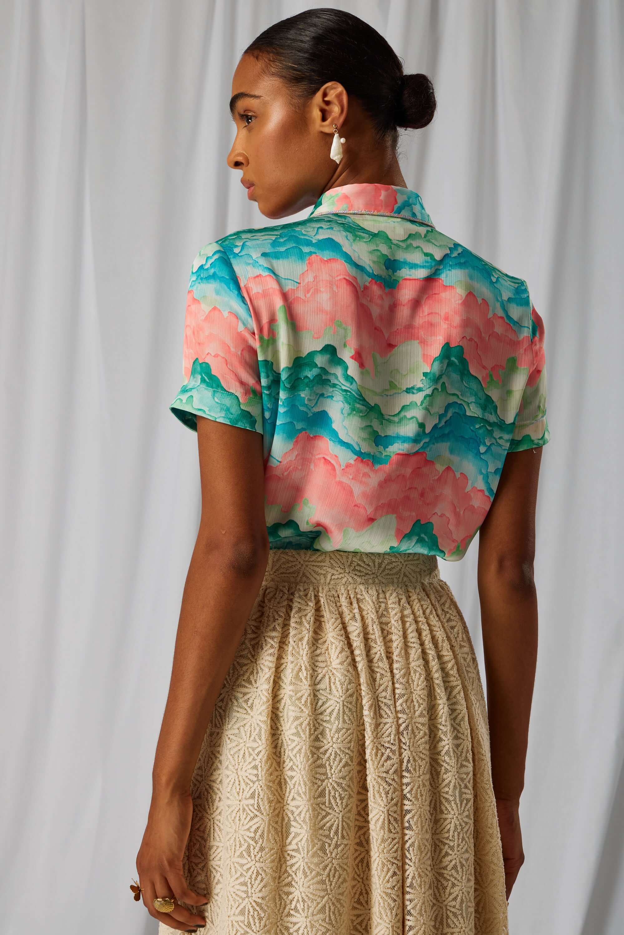 Chemise Doria en imprimé Nuit Blanche