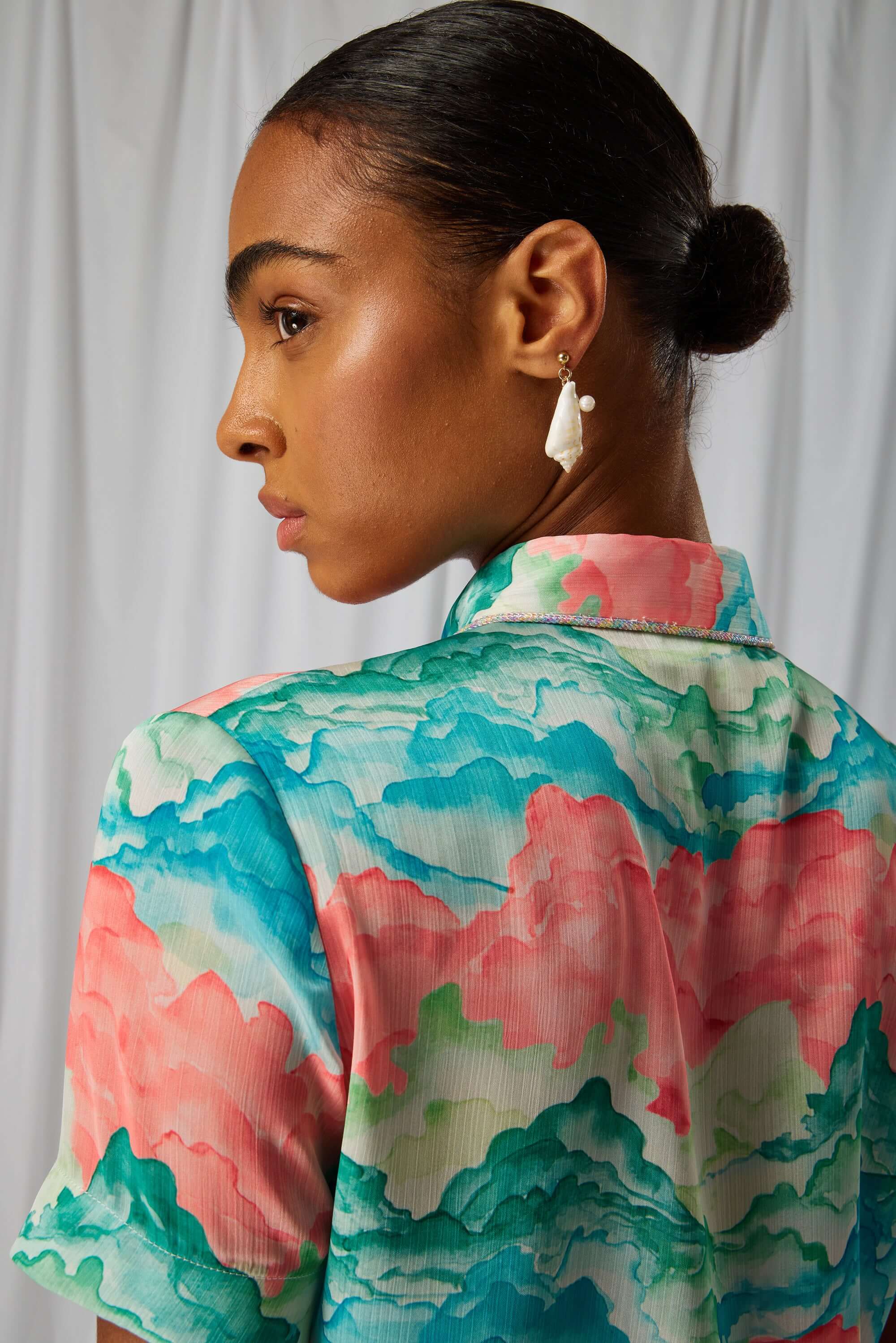 Chemise Doria en imprimé Nuit Blanche