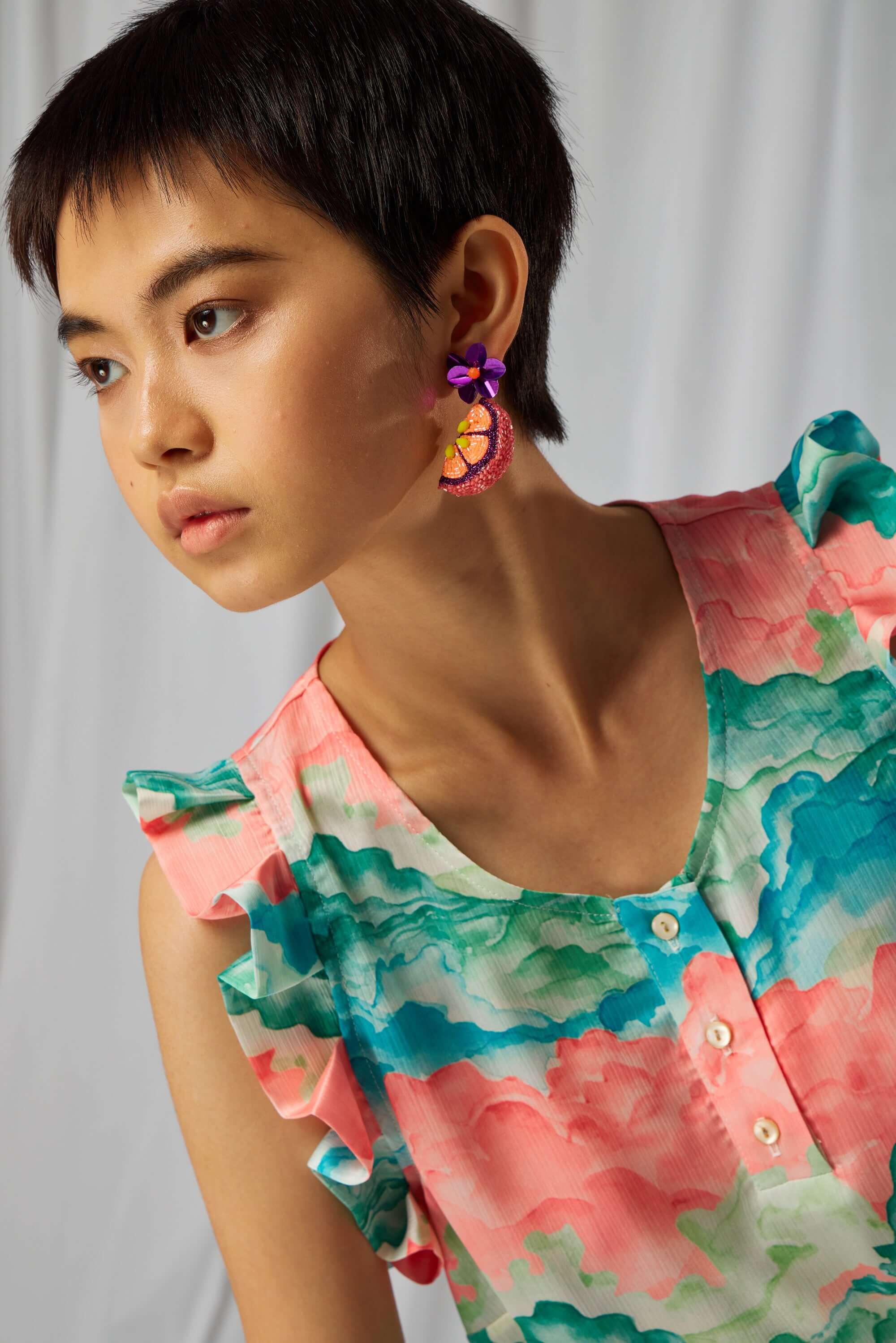 Kaya blouse in Nuit Blanche print