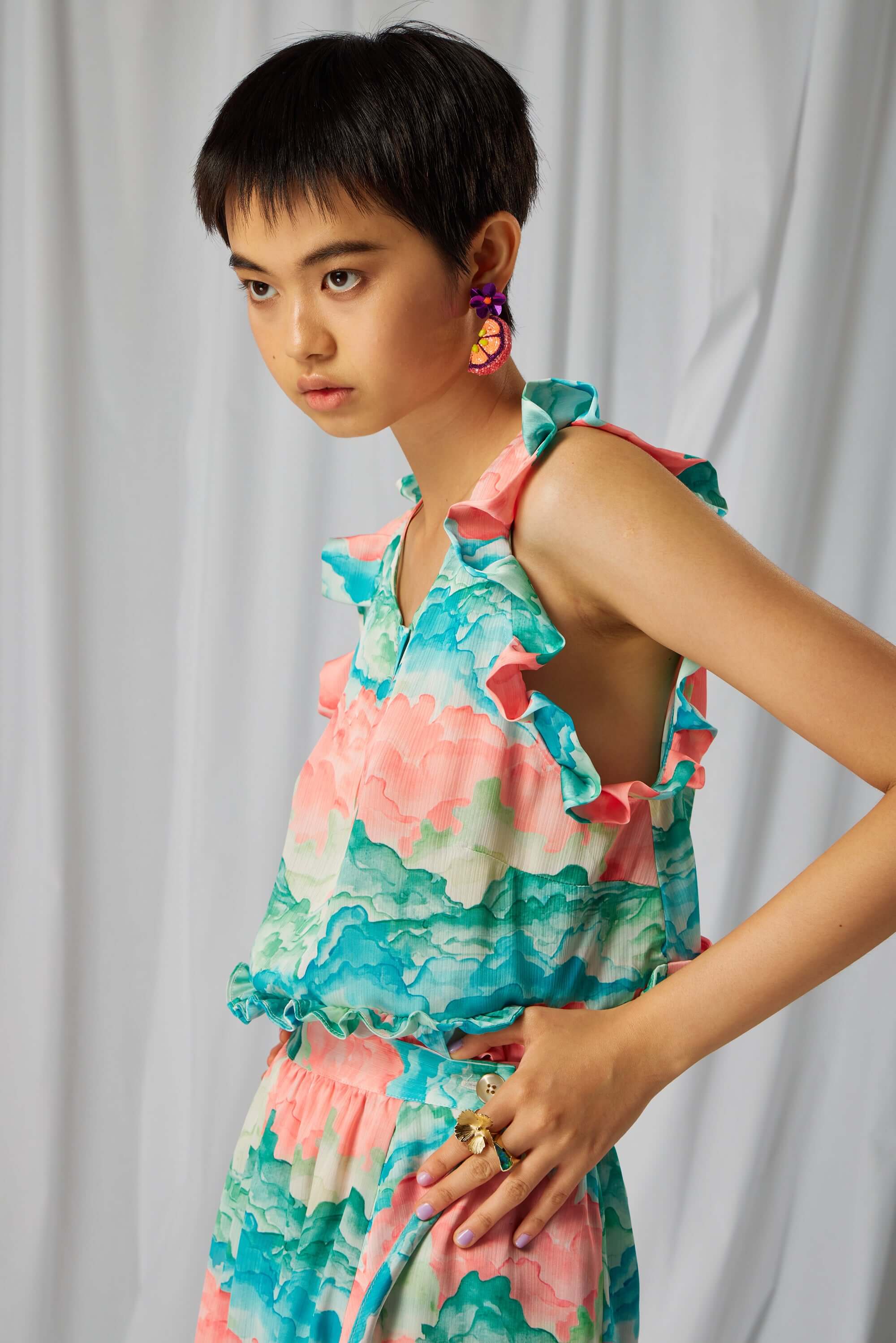 Kaya blouse in Nuit Blanche print