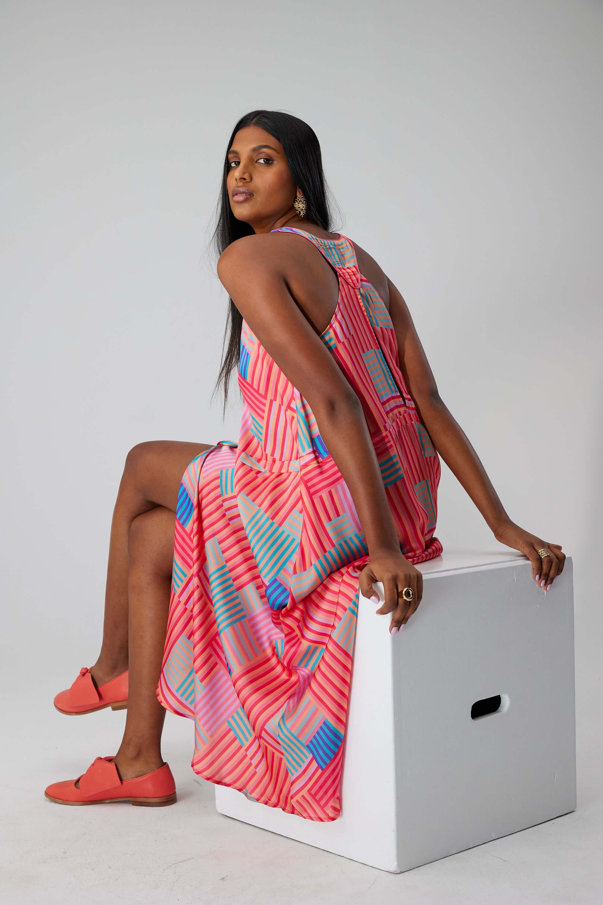 Java dress in Strike print