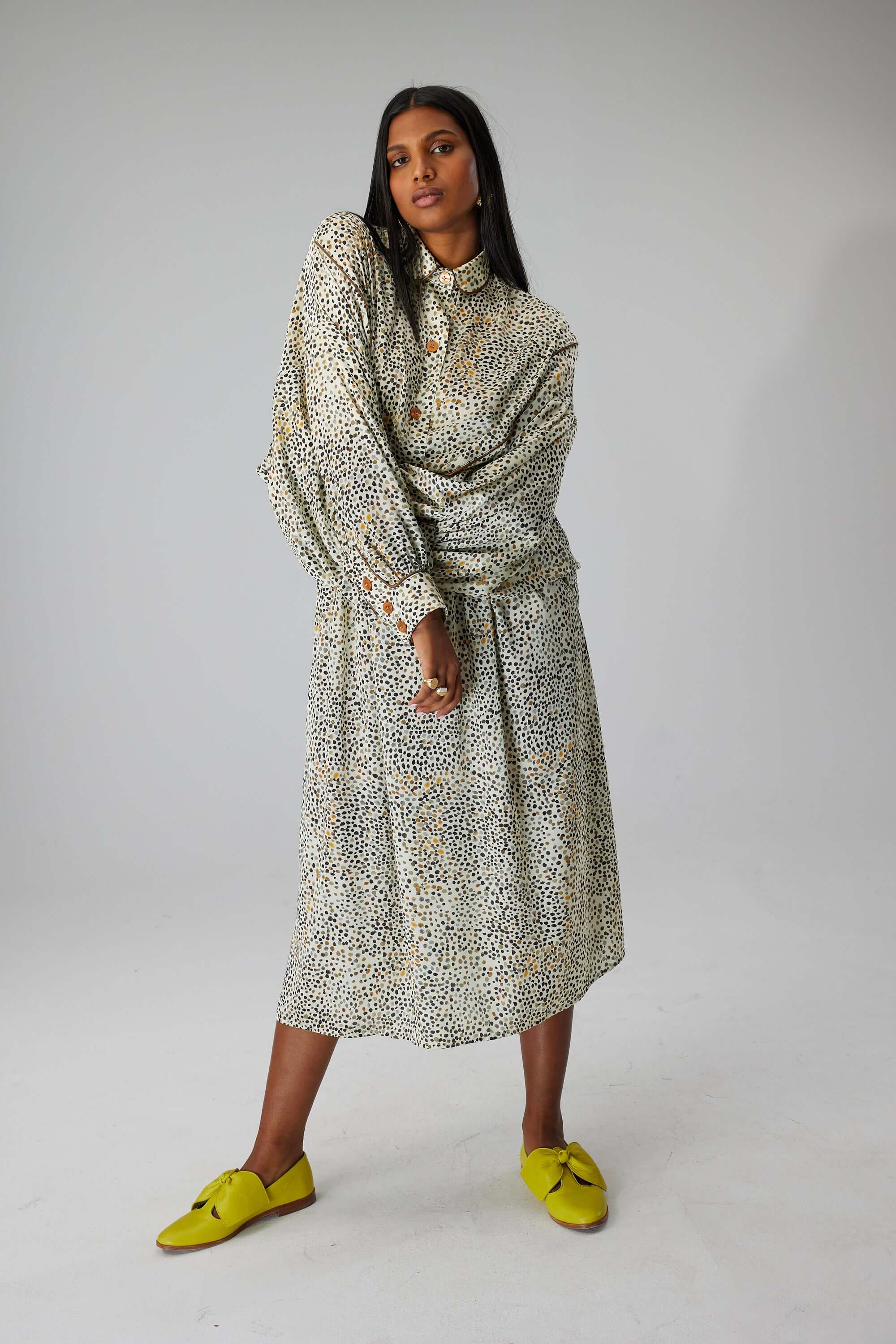 Jupon Orso en imprimé Panthère blanche