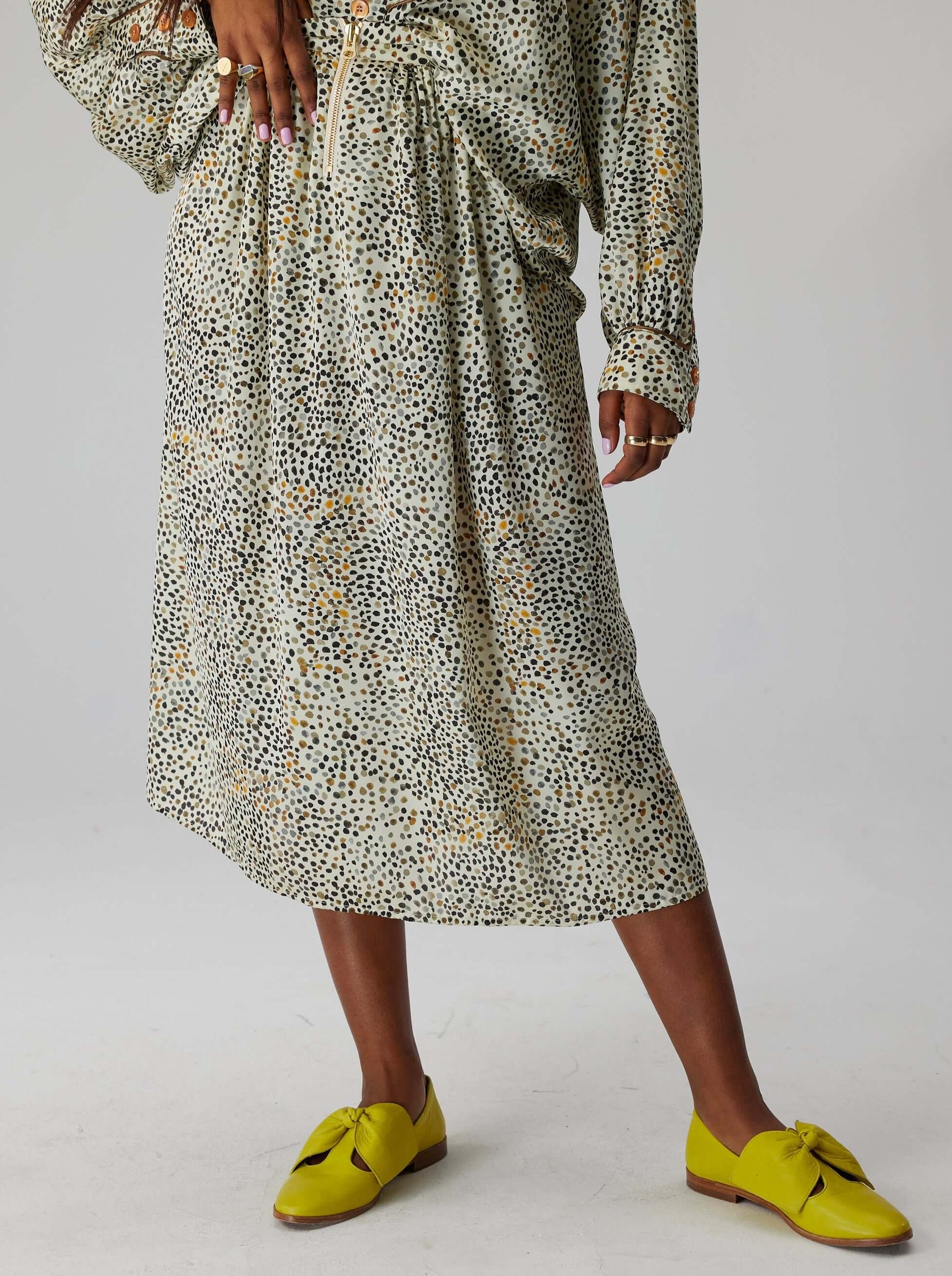 Jupon Orso en imprimé Panthère blanche