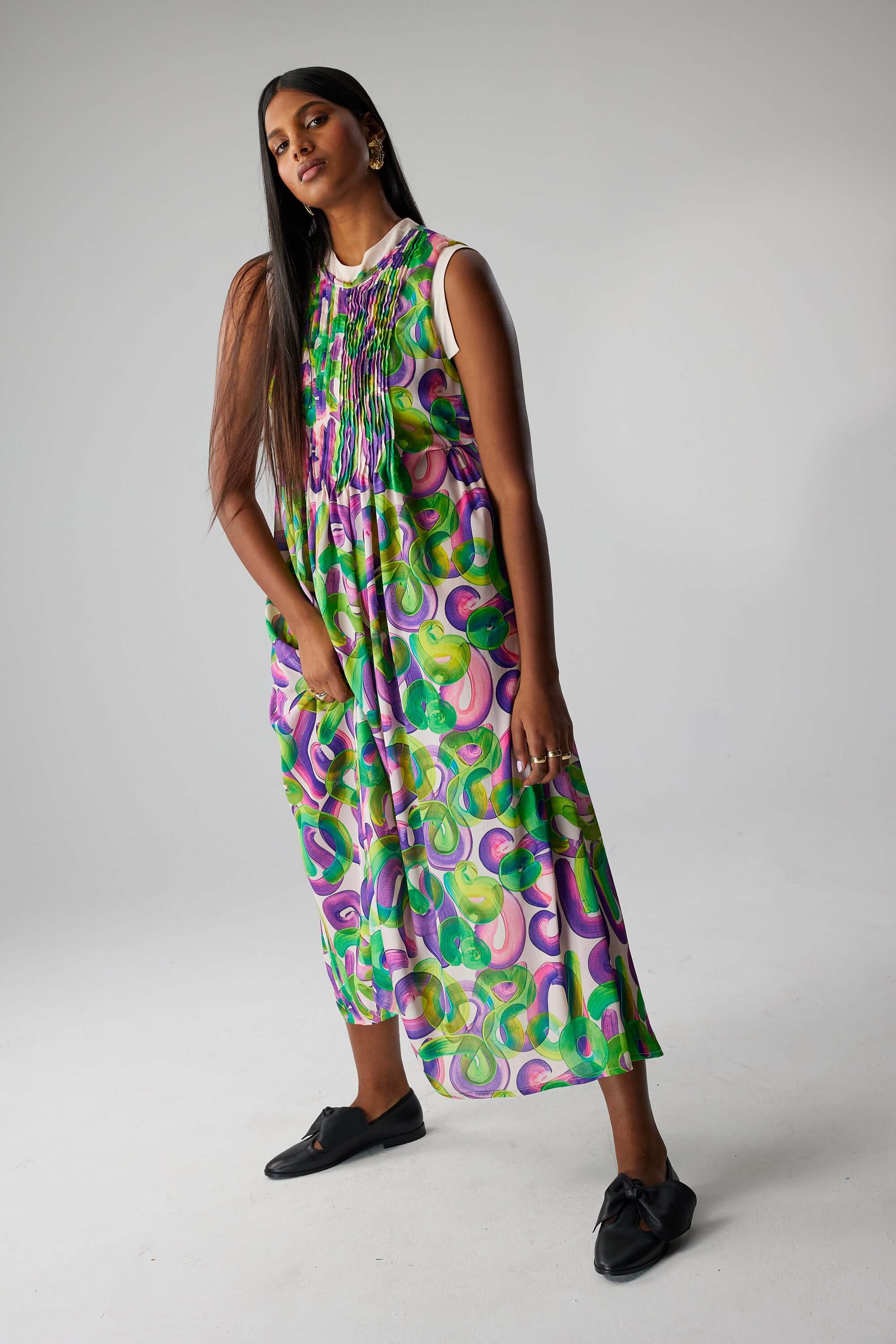 Robe Thelma en imrimé Guimauve Iode