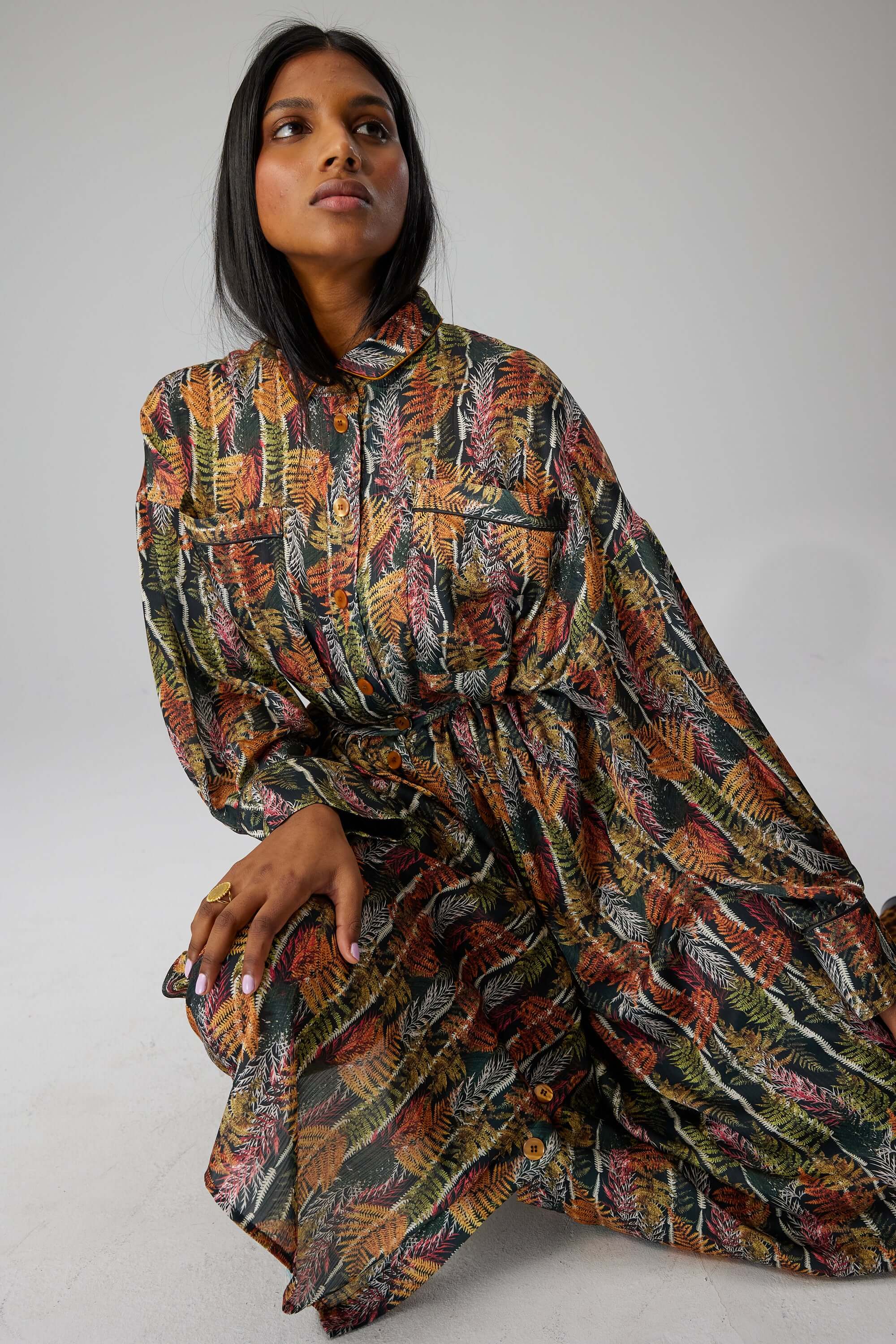 Chemise Astree en imprimé Fern