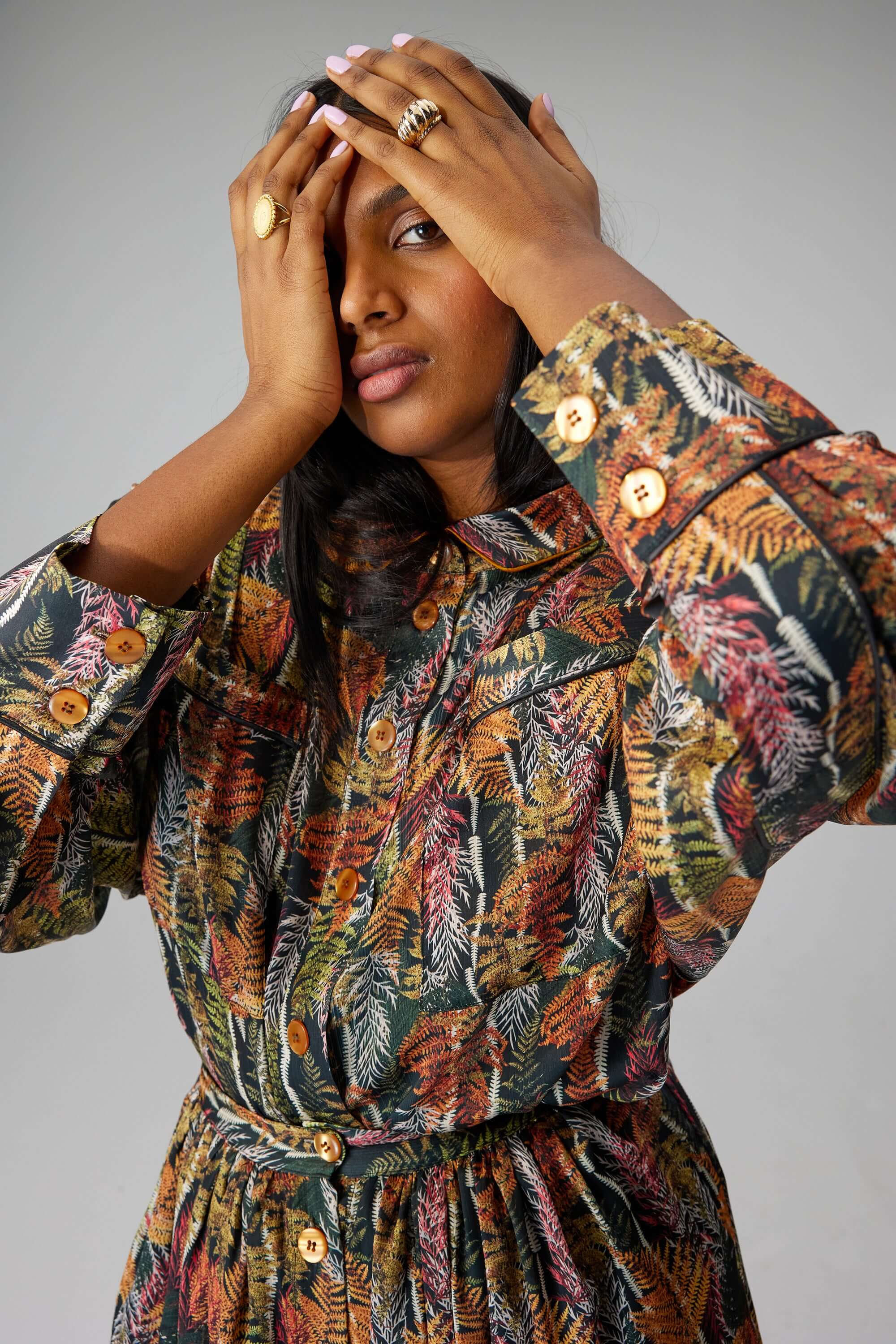 Chemise Astree en imprimé Fern