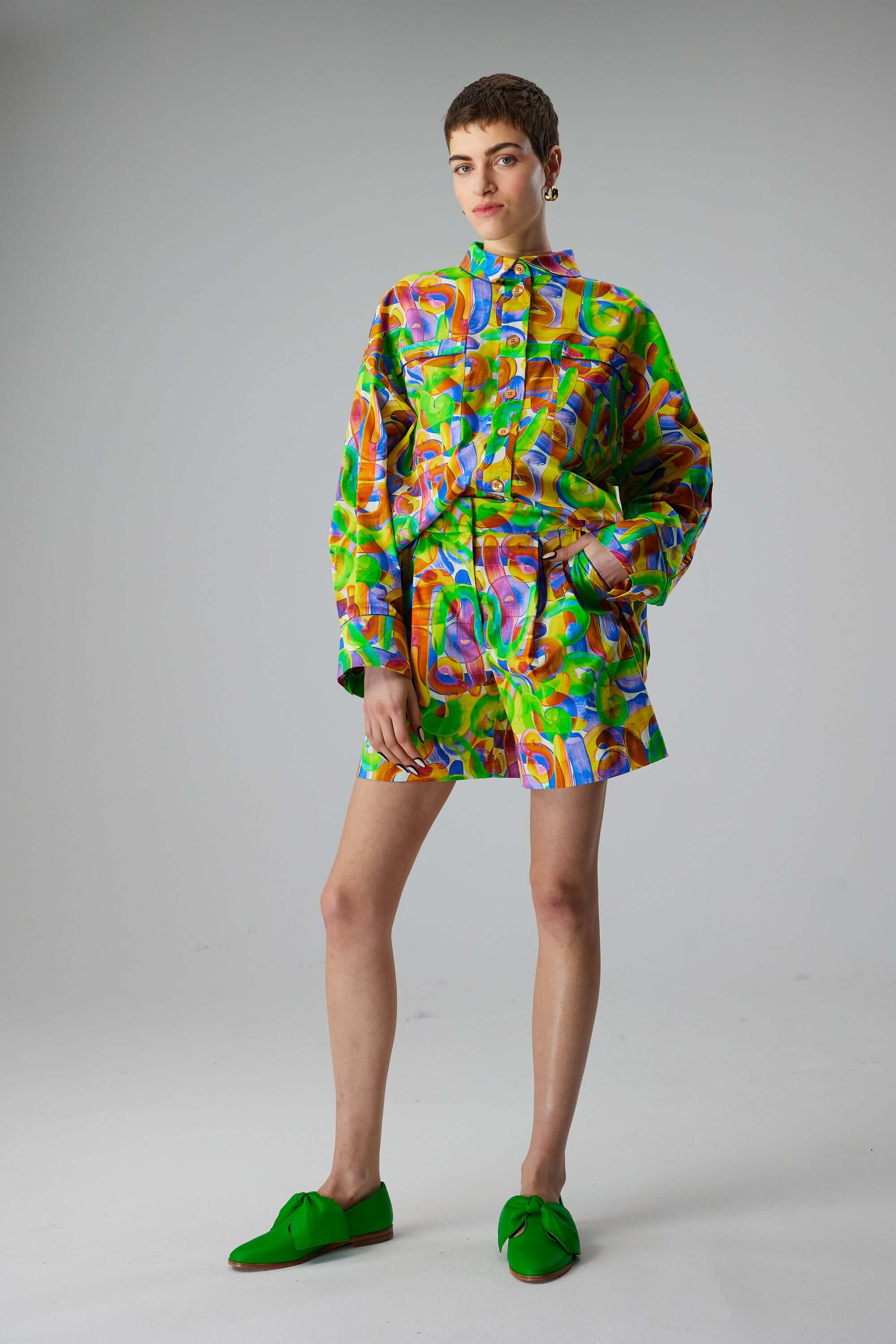 Astrée shirt in Kitrina Marshmallow print