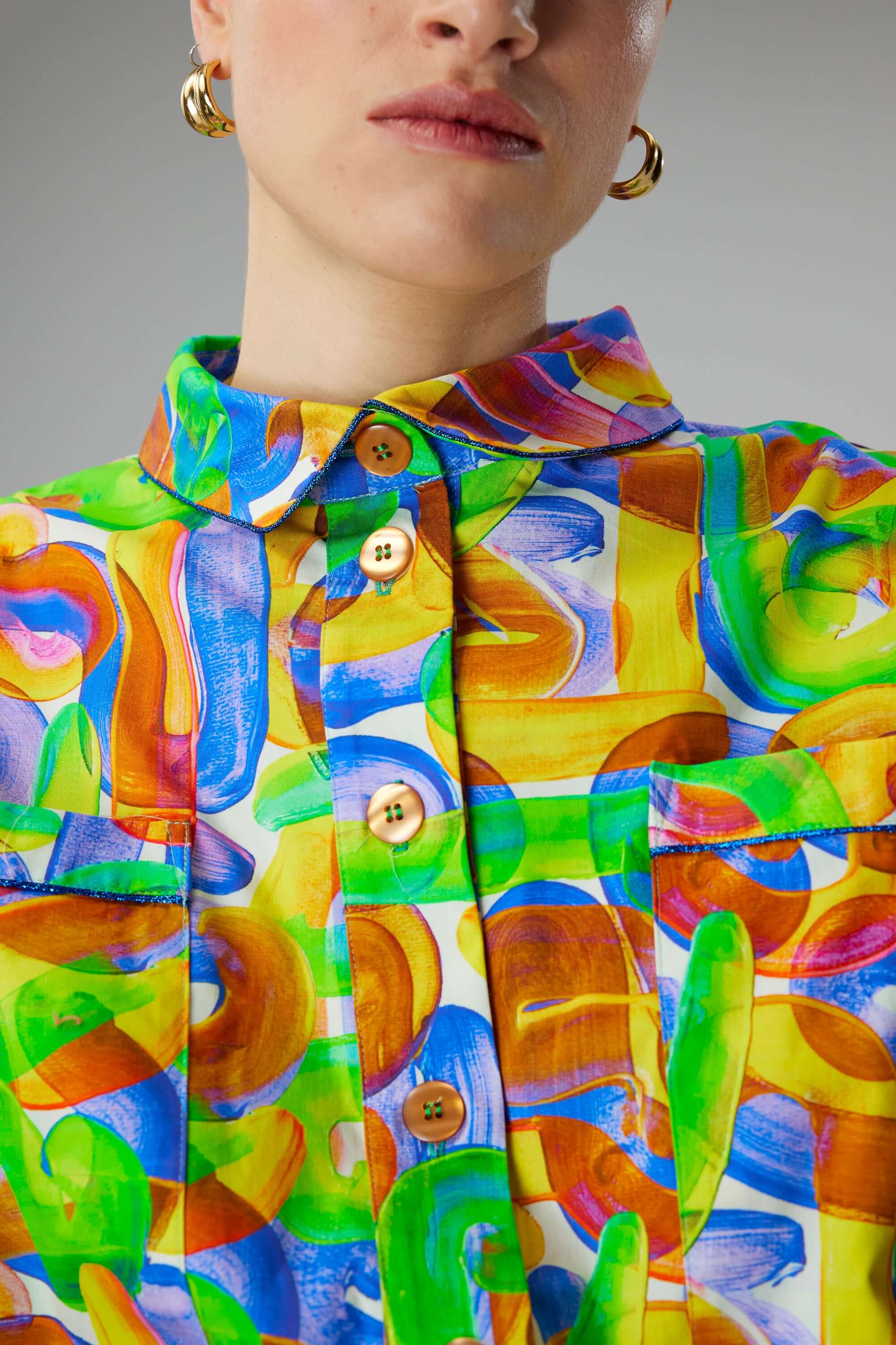 Astrée shirt in Kitrina Marshmallow print