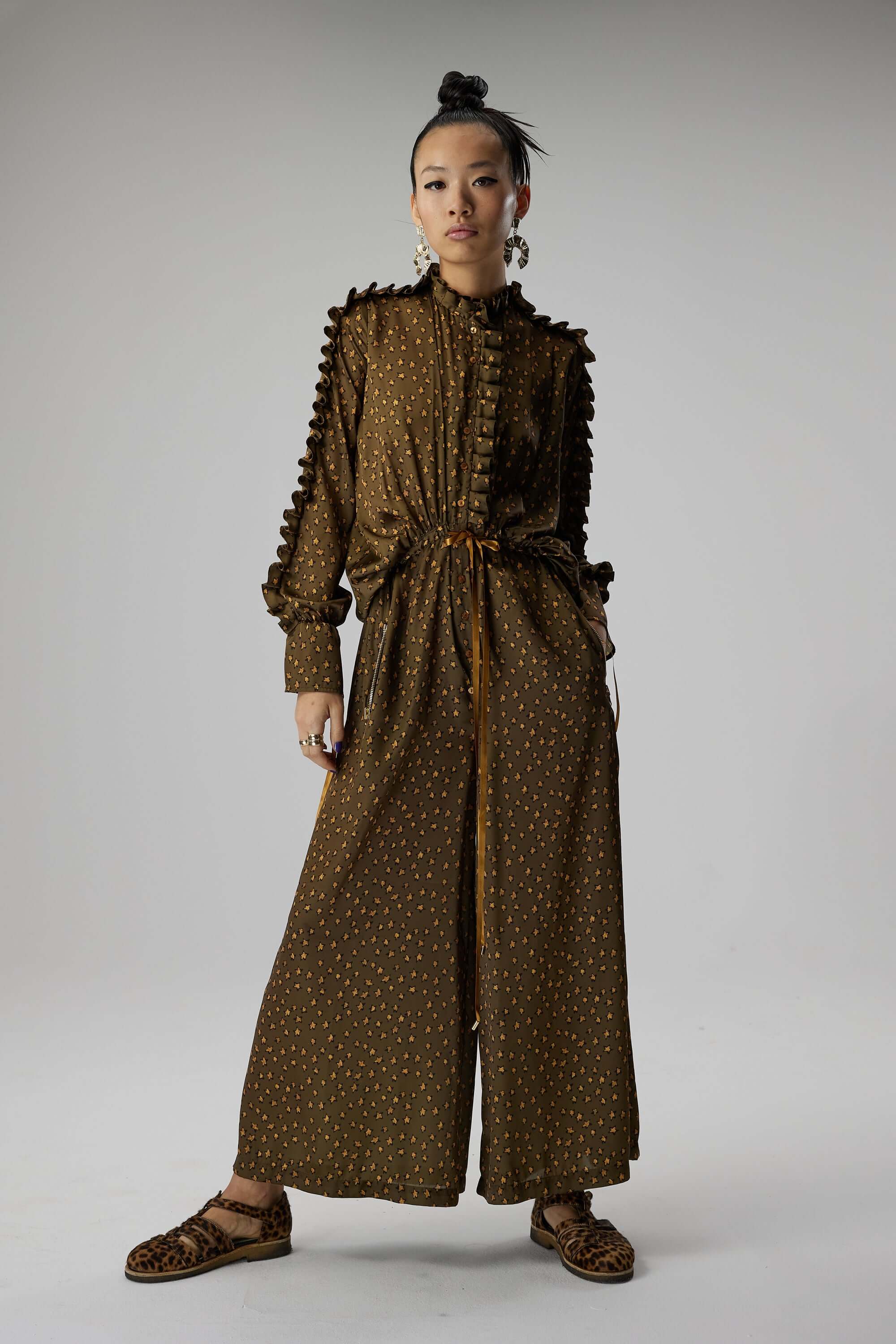 Combinaison Gil en imprimé Messy Stars écorce