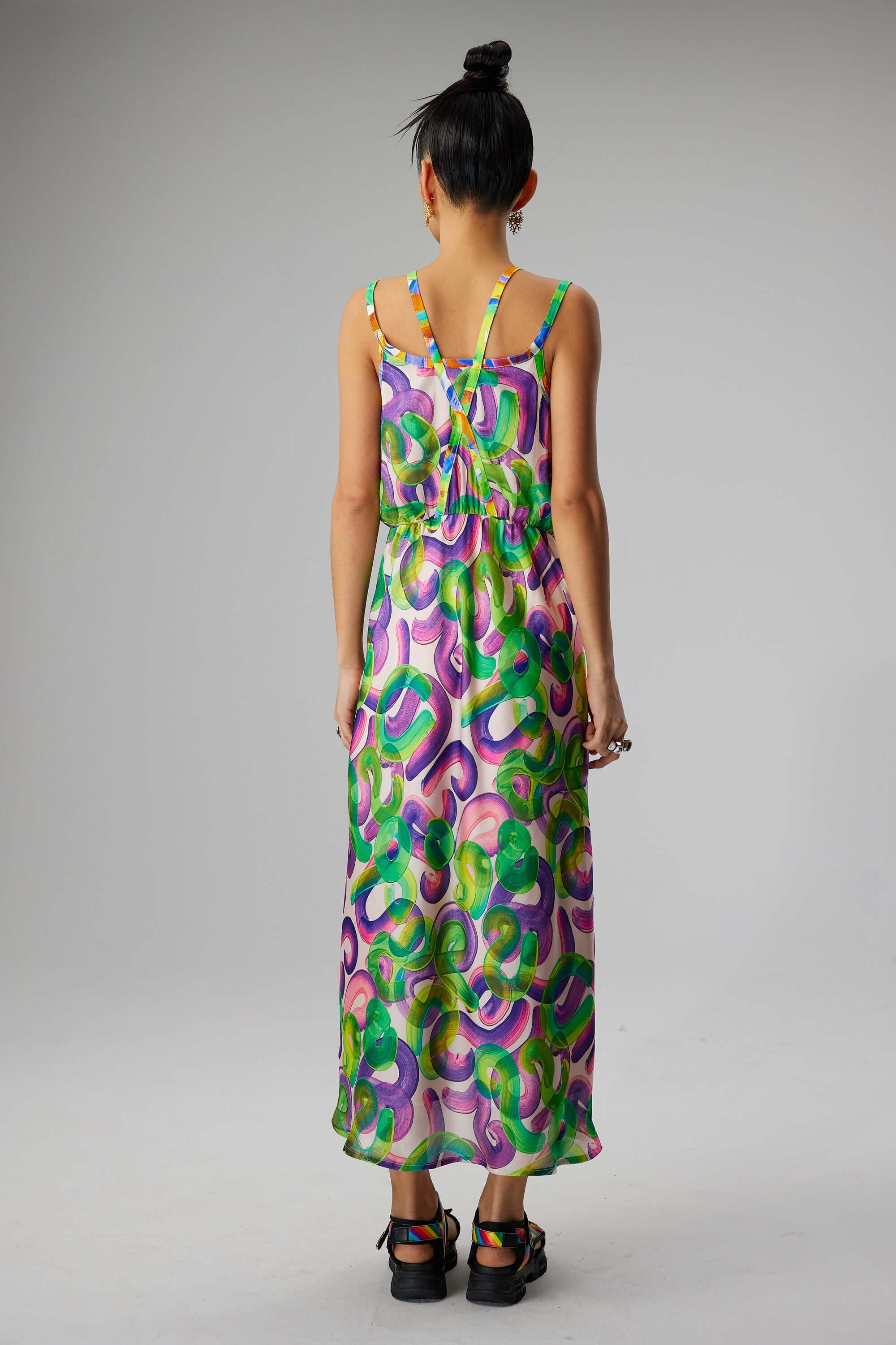 Dude dress in Iodine Marshmallow print