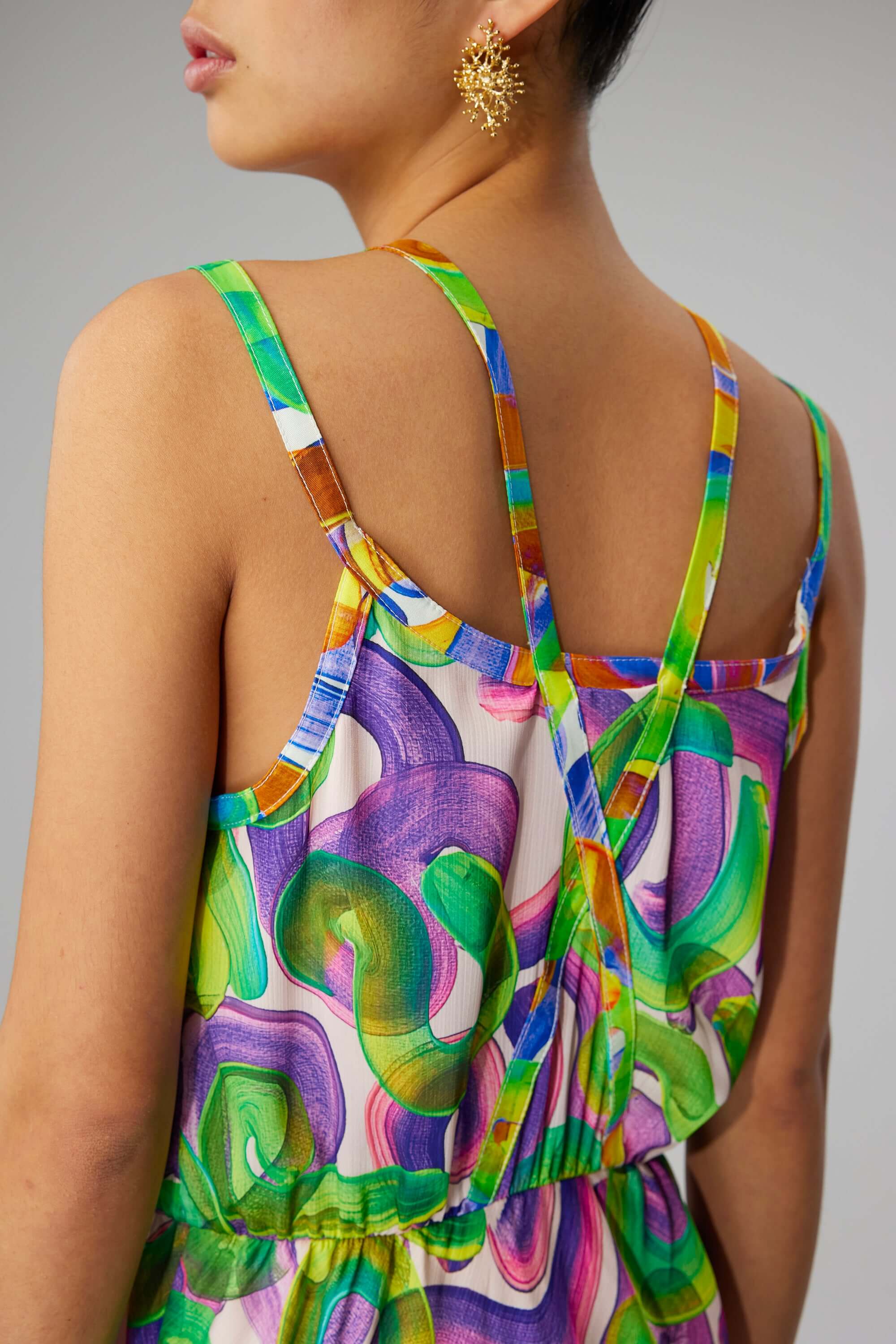 Dude dress in Iodine Marshmallow print