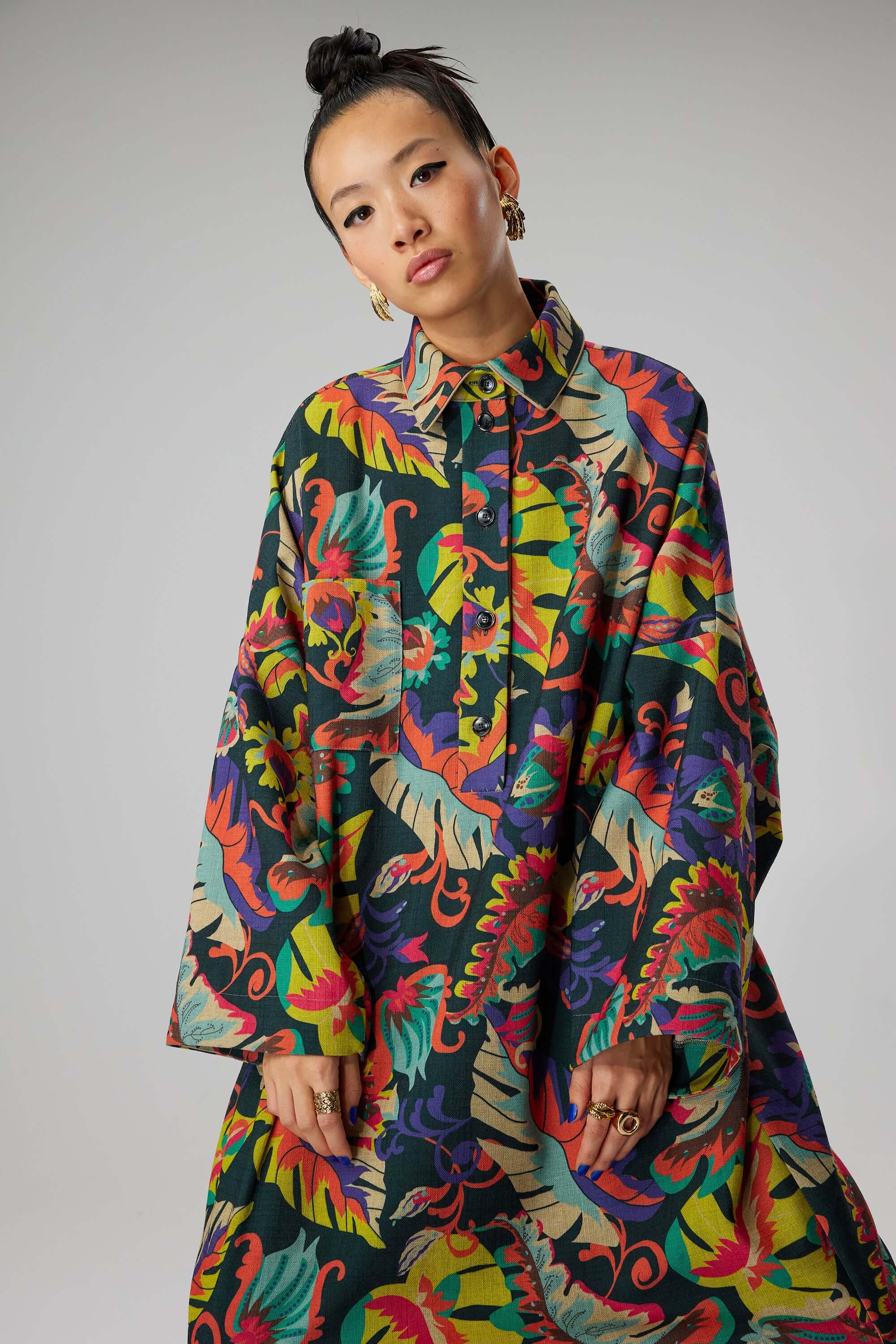 Robe Milo en toile tissée Onirique