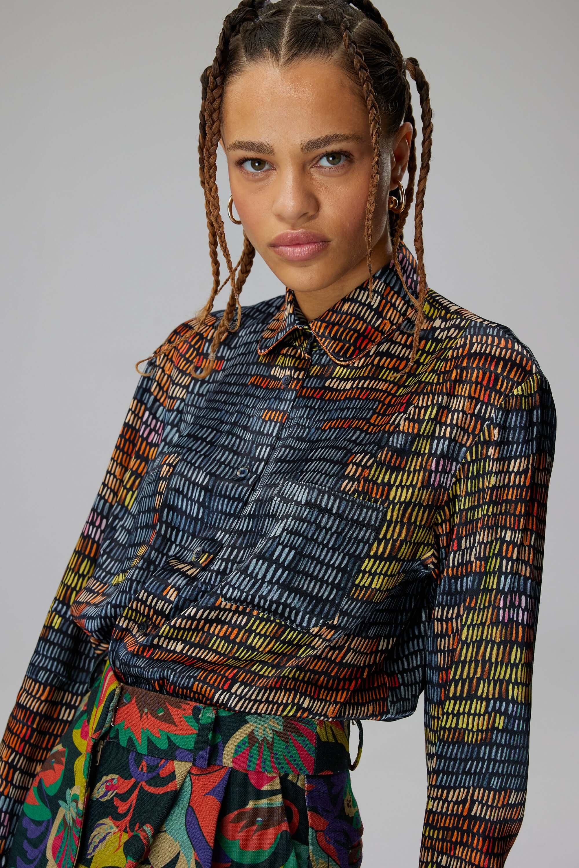 Chemise Dori en imprimé Dark and Stormy