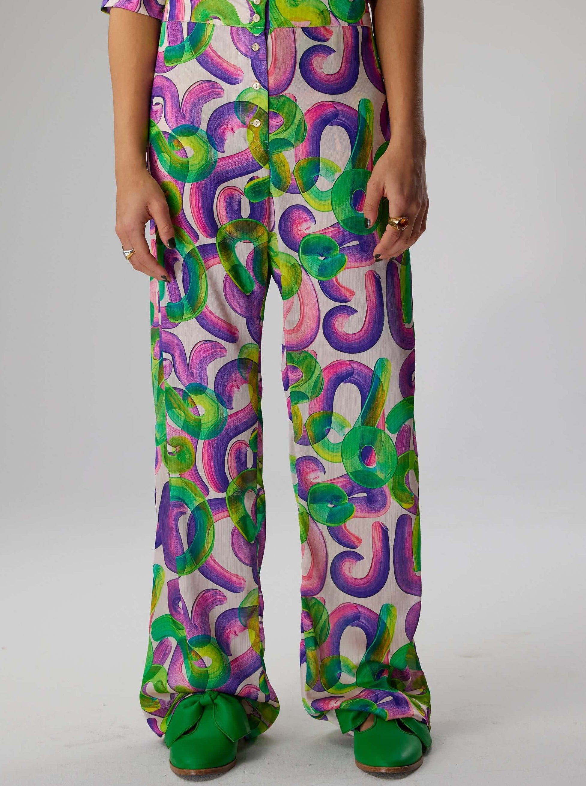 Pantalon Spartacus en imprimé Guimauve Iode