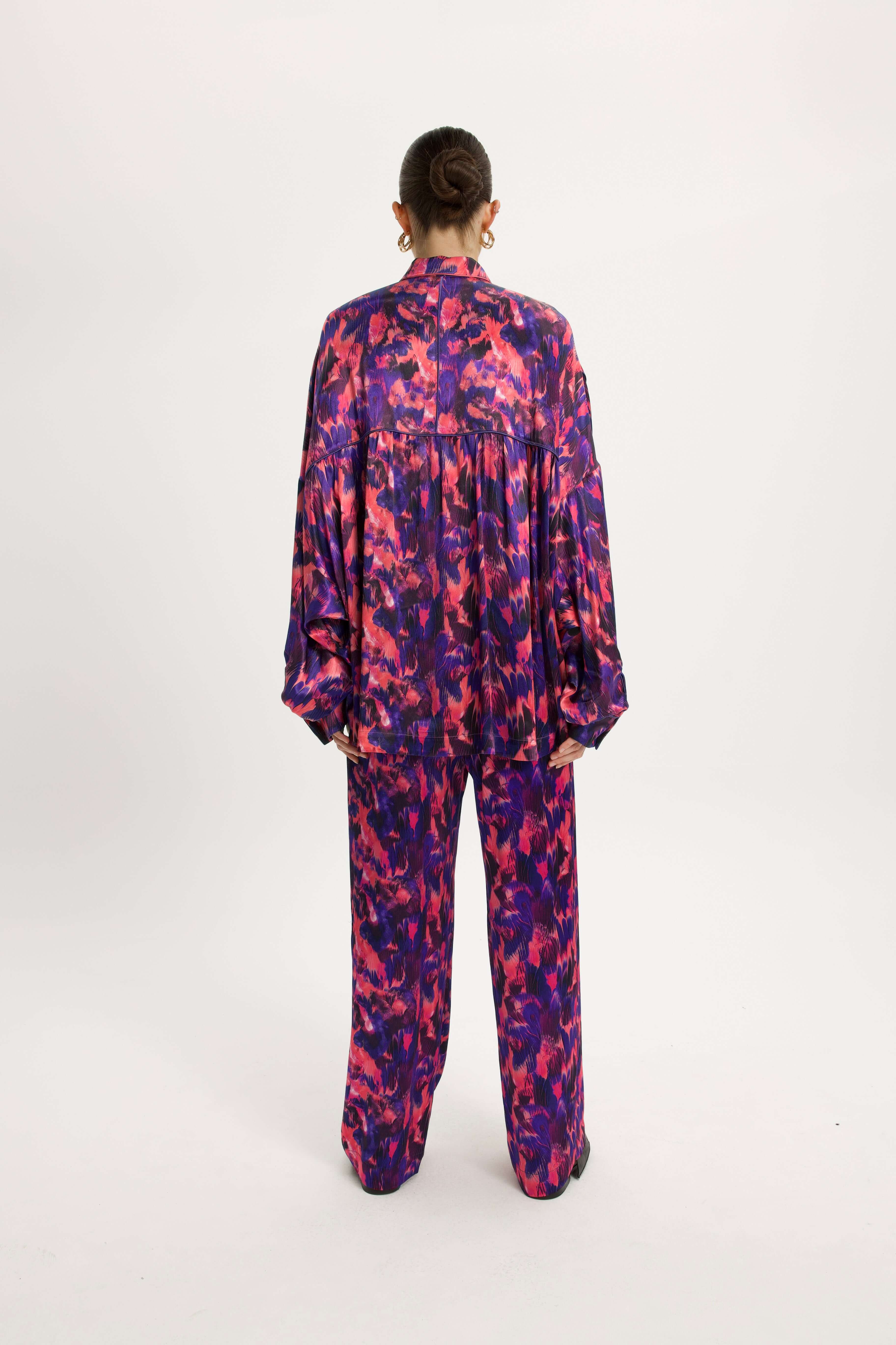 Tasman Shirt in Vibrant Flecked Print