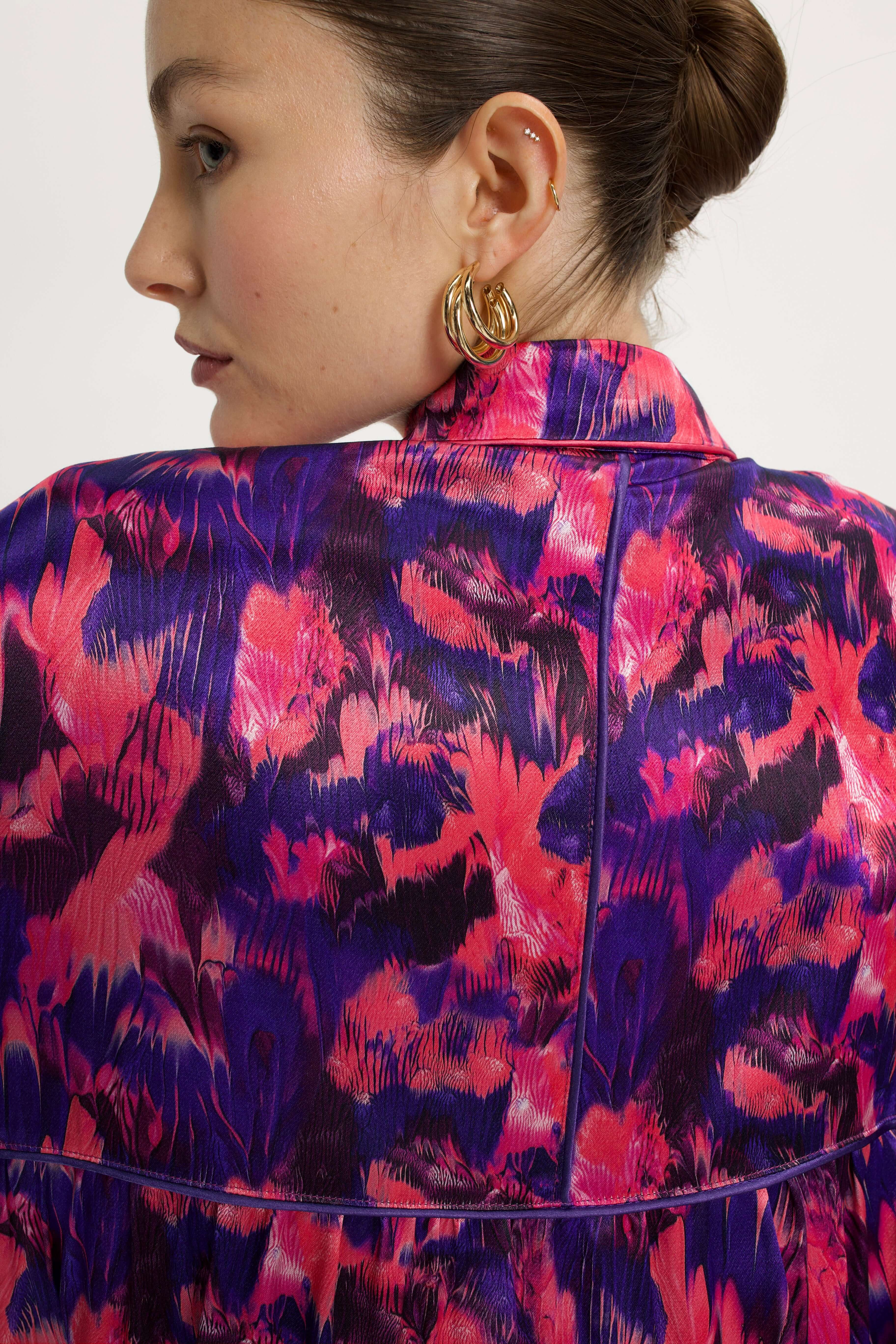 Tasman Shirt in Vibrant Flecked Print