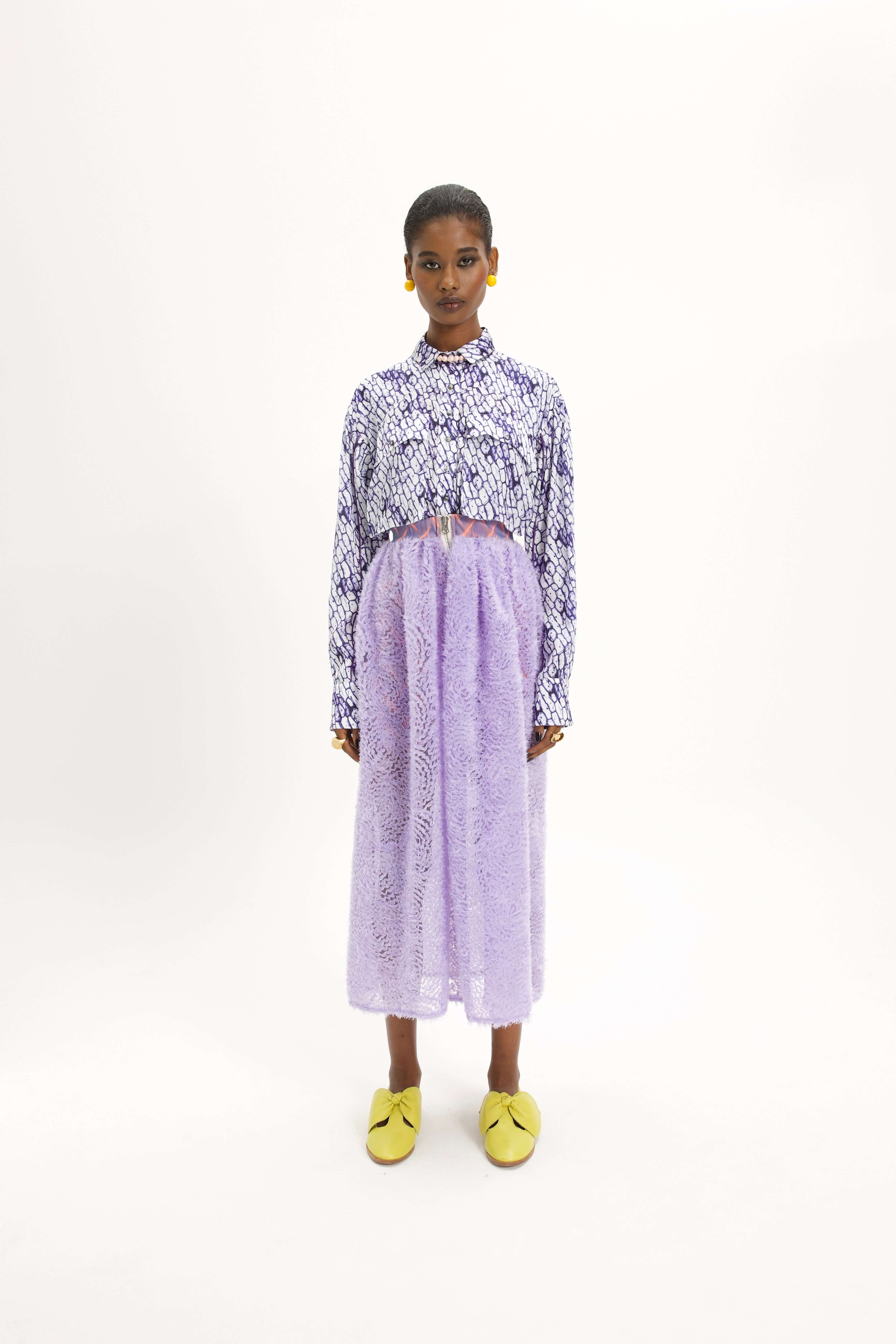 Cleo Skirt in Tufty Voile Parma