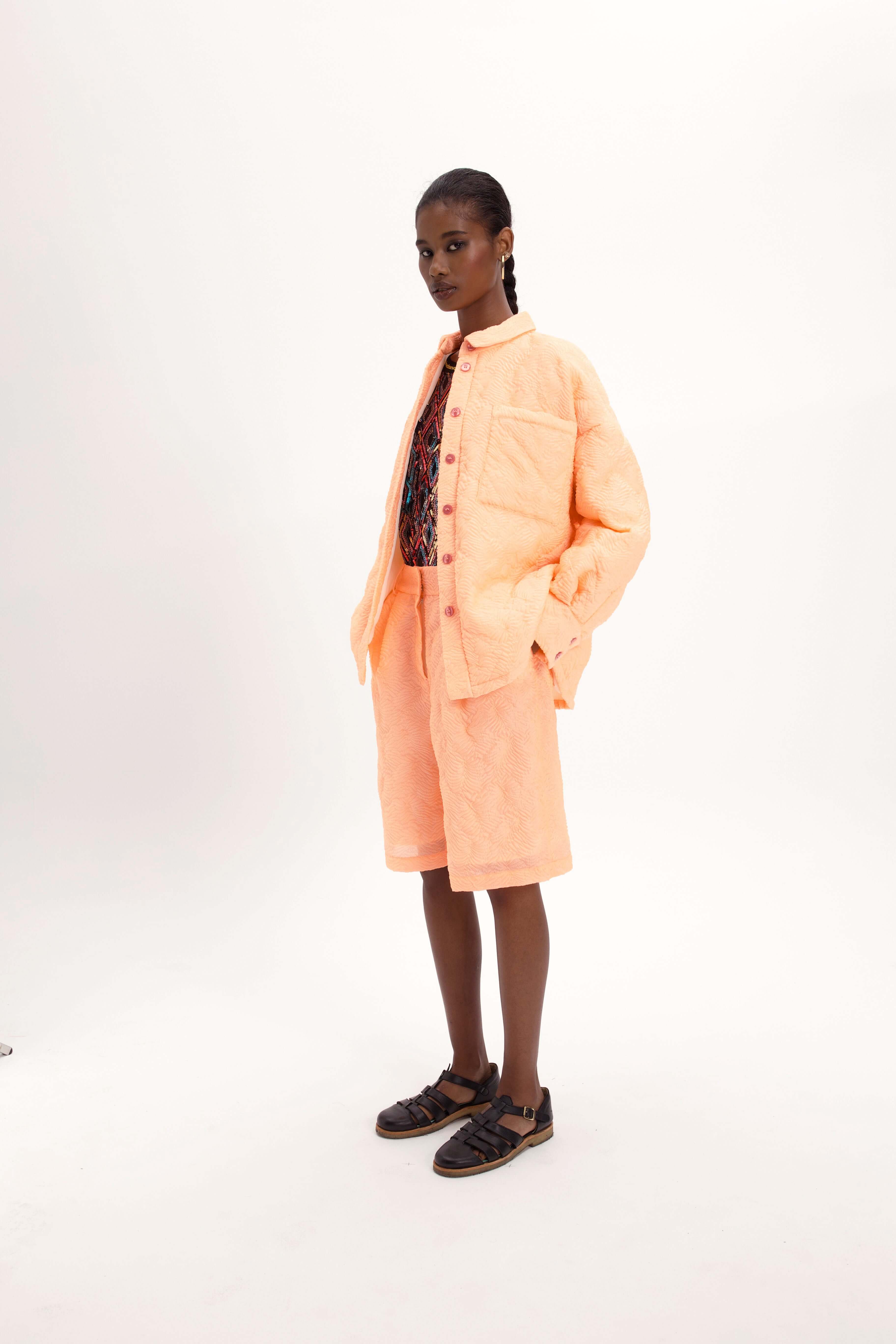 Chemise Astrée en toile Oursin rose