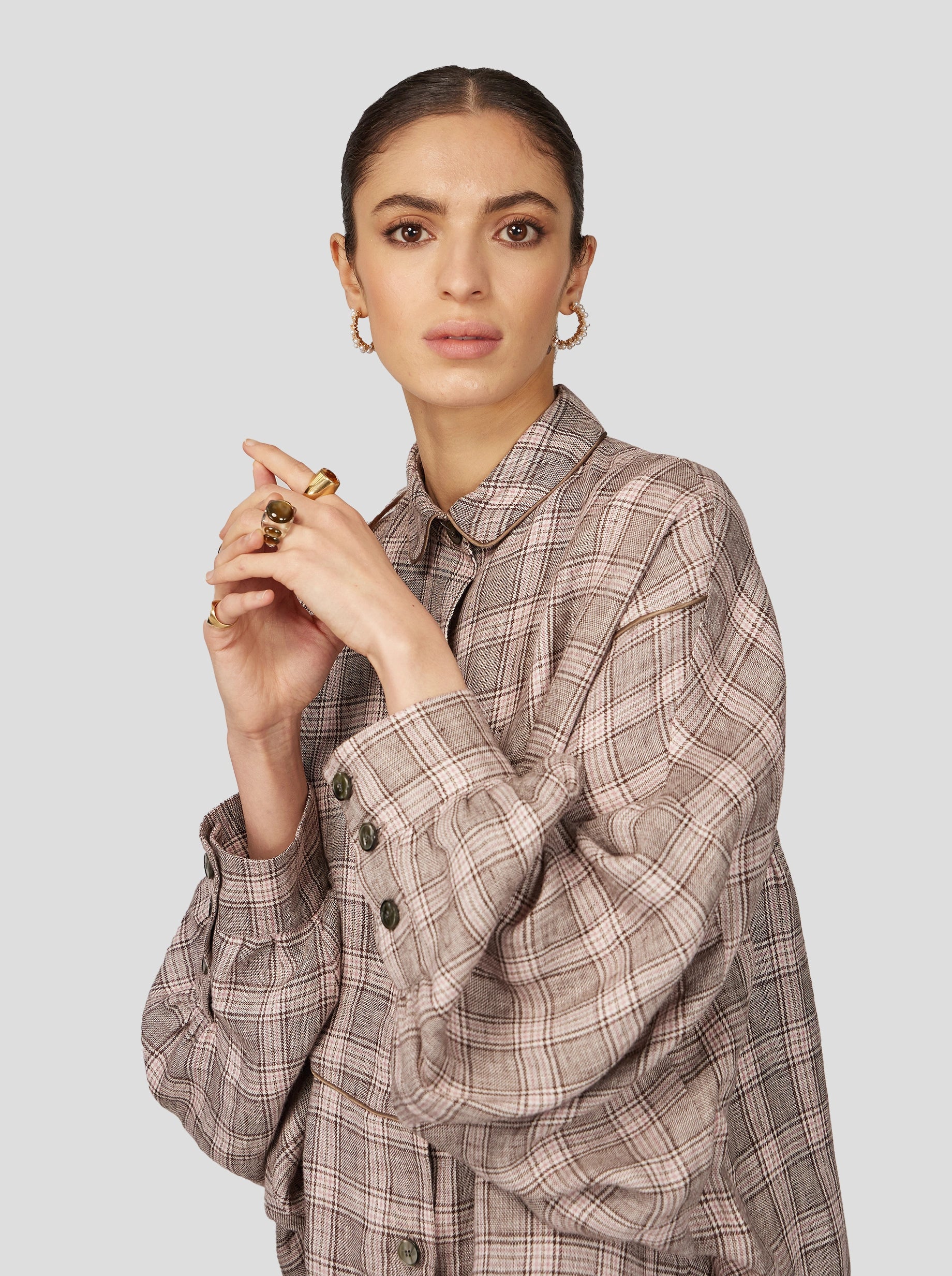 Tasman Shirt in Soft Jute Fabric