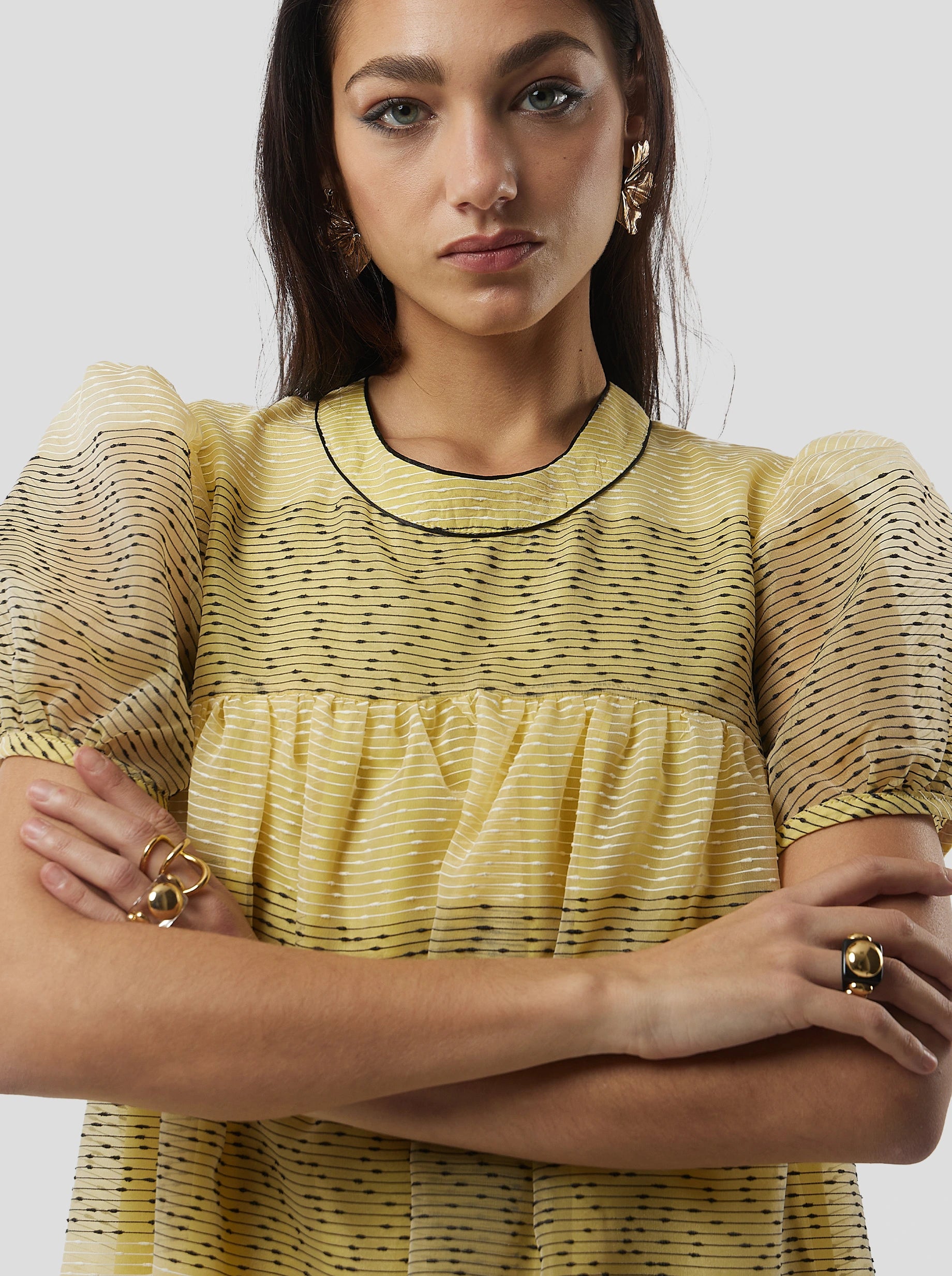 Gaya dress in Thunderbird veil