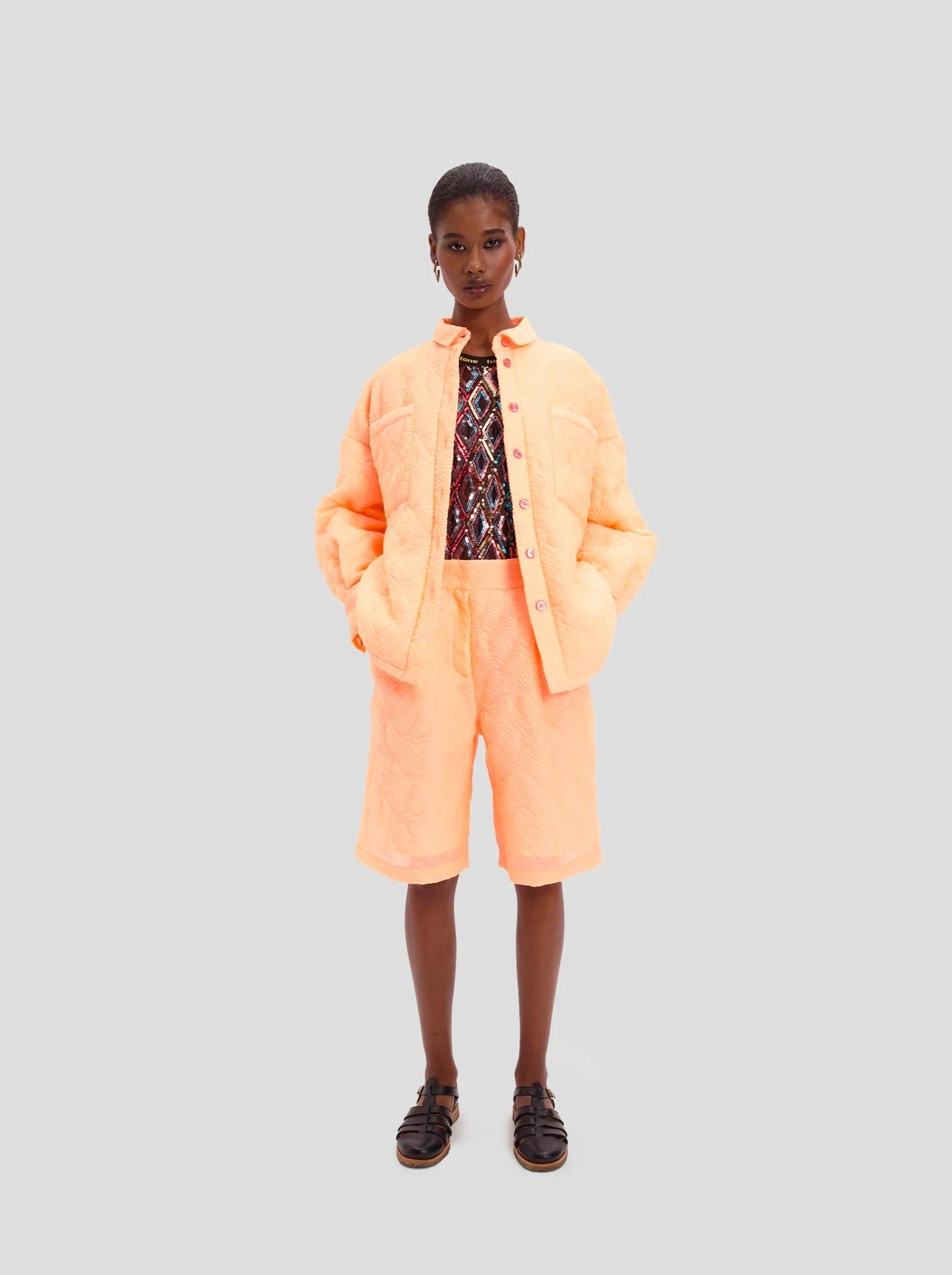 Chemise Astrée en toile Oursin rose