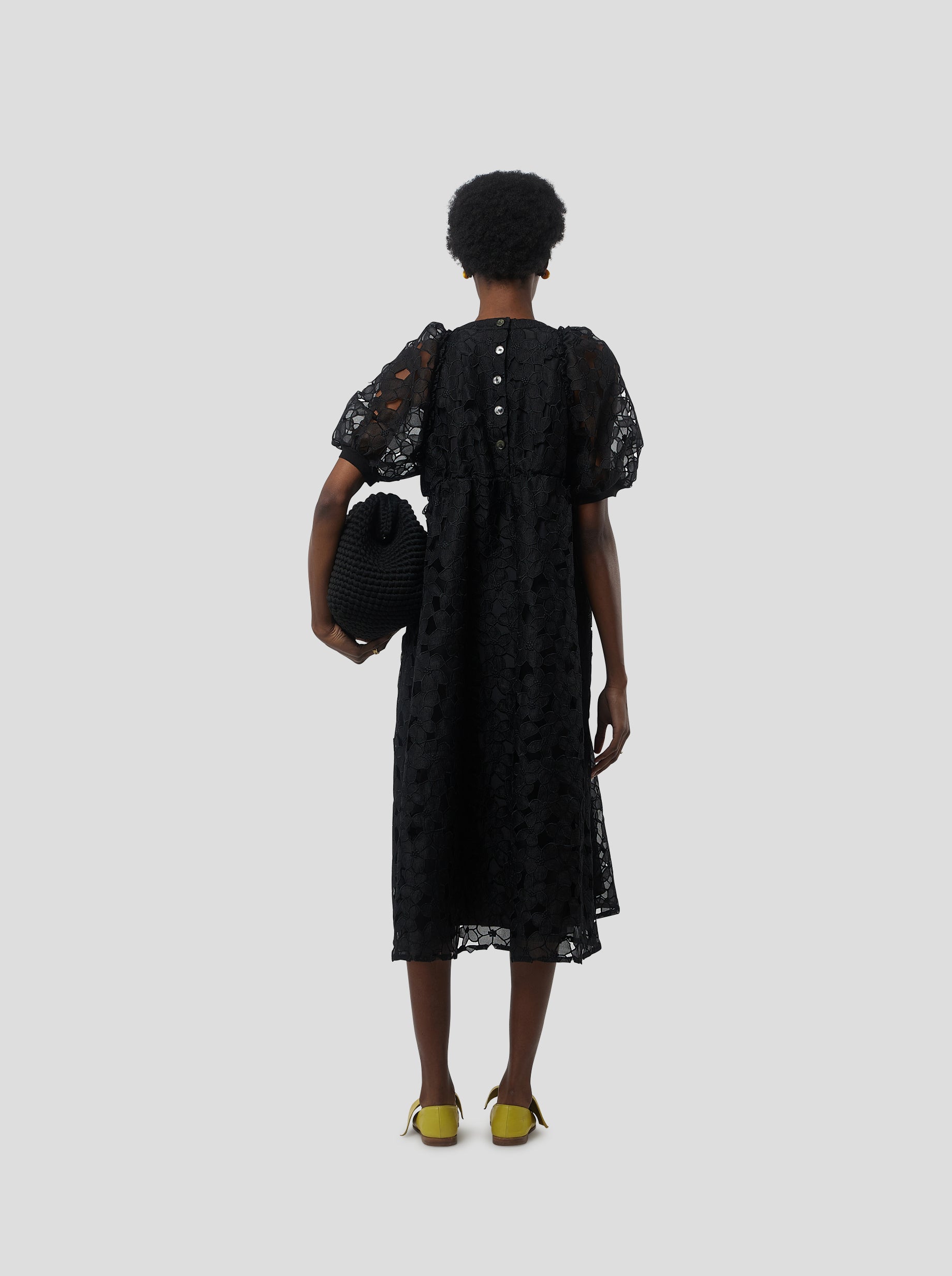 Robe martha en Dentelle Laurier brulé