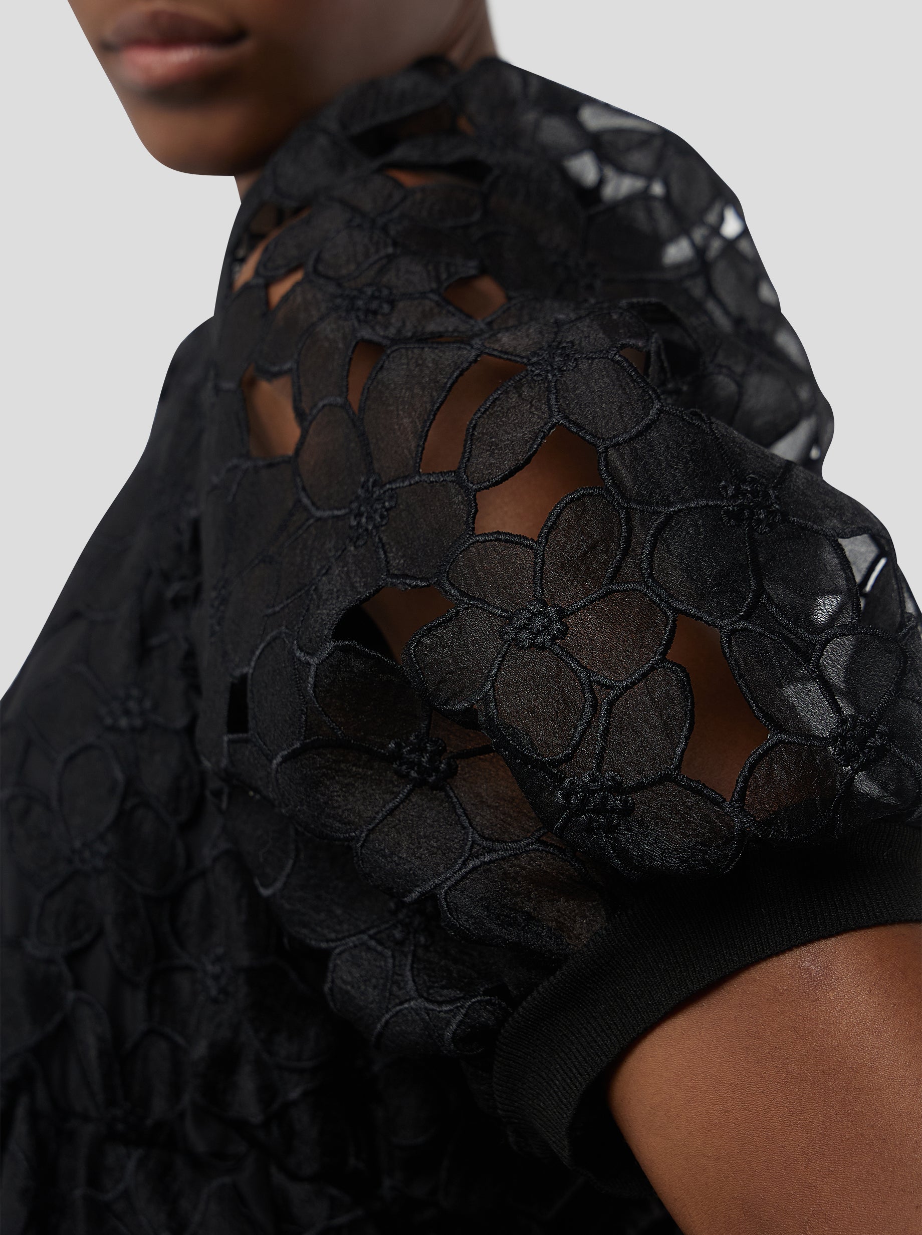 Robe martha en Dentelle Laurier brulé