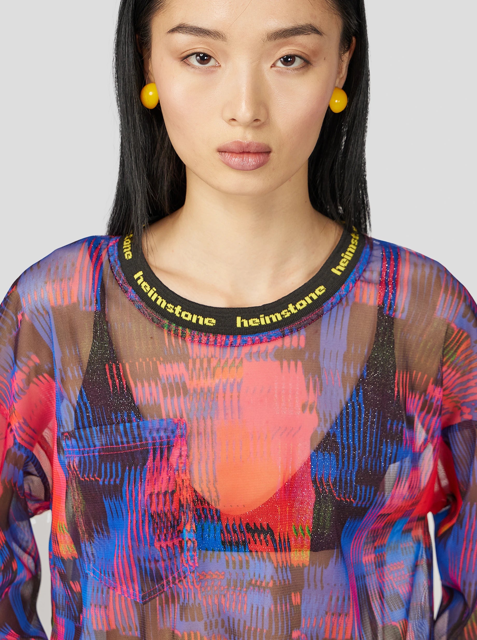 KISS T-SHIRT IN FUSE PRINTED MESH