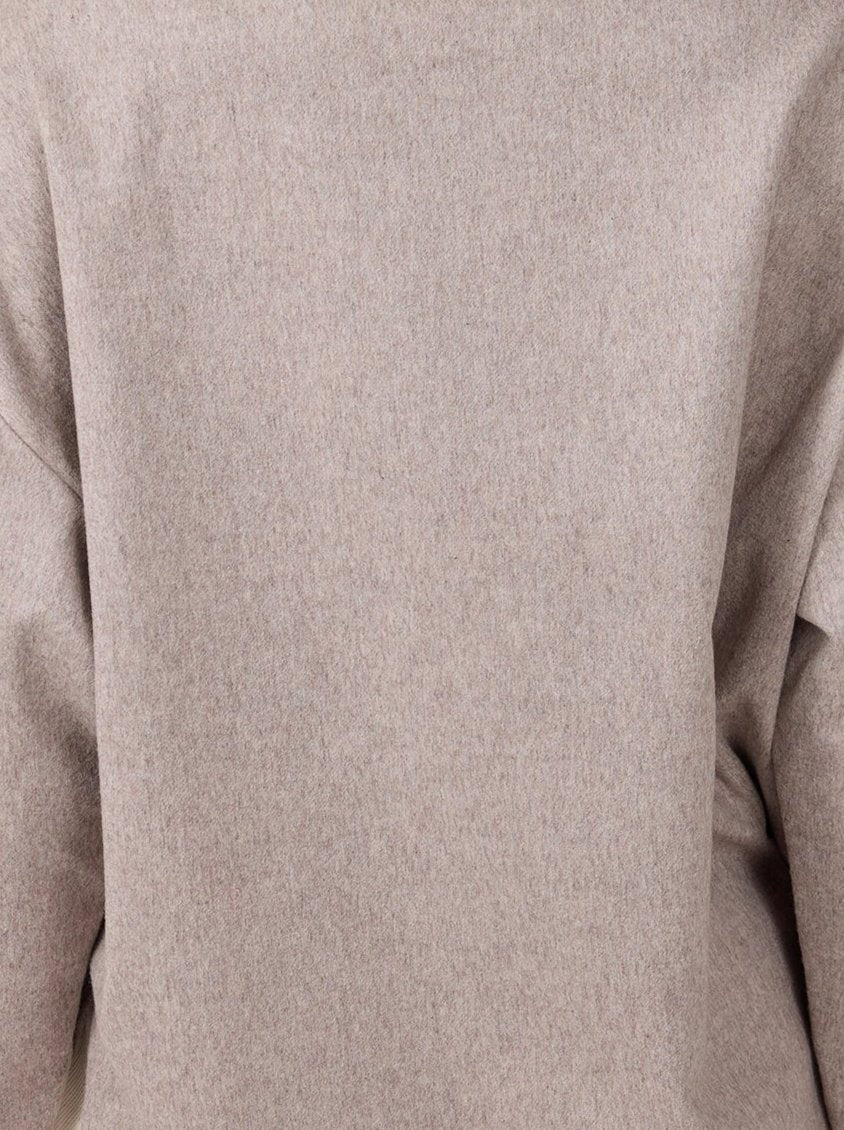 Pull Bobbi en flanelle taupe glacé