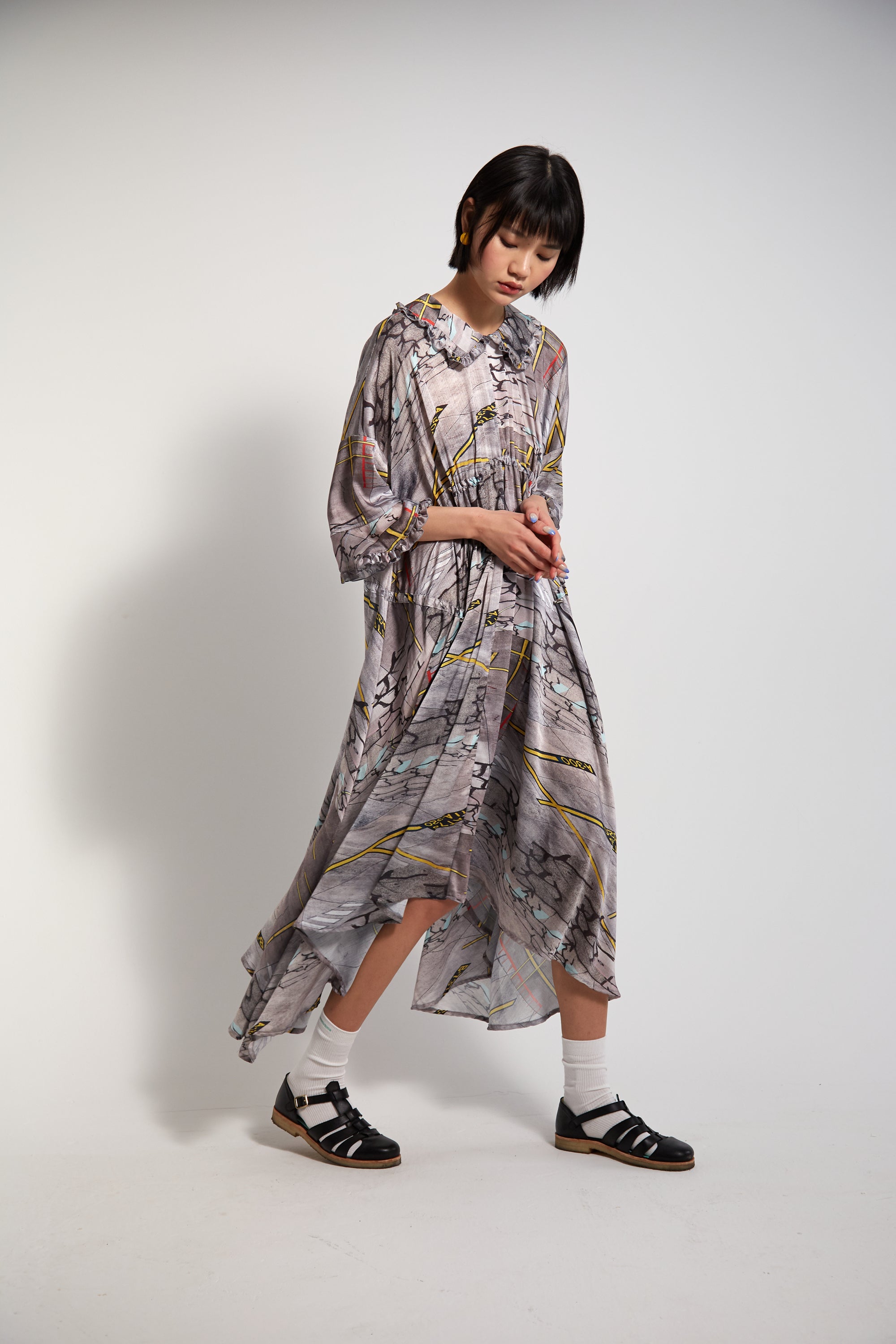 Scarlett dress in tarmac print