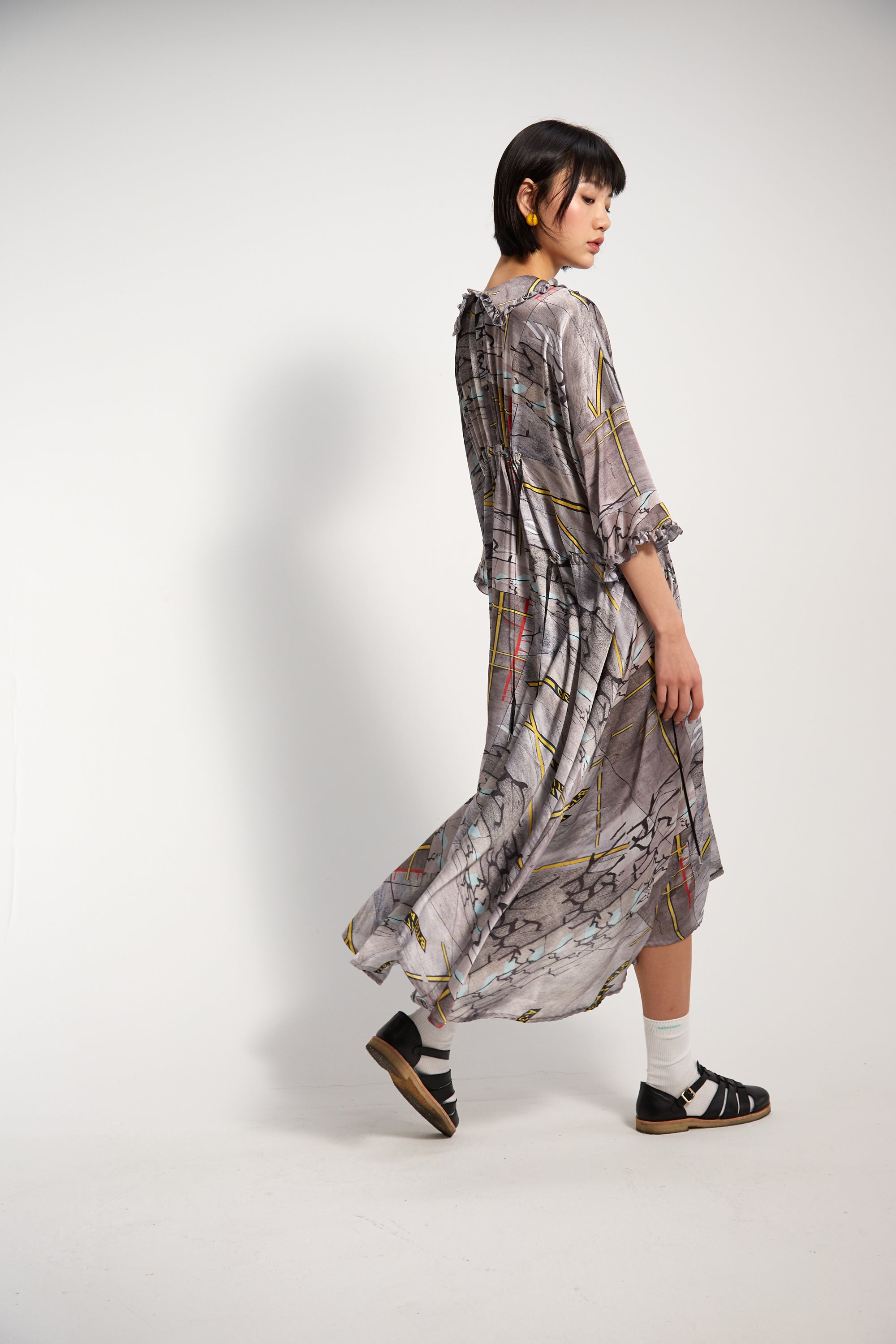 Scarlett dress in tarmac print