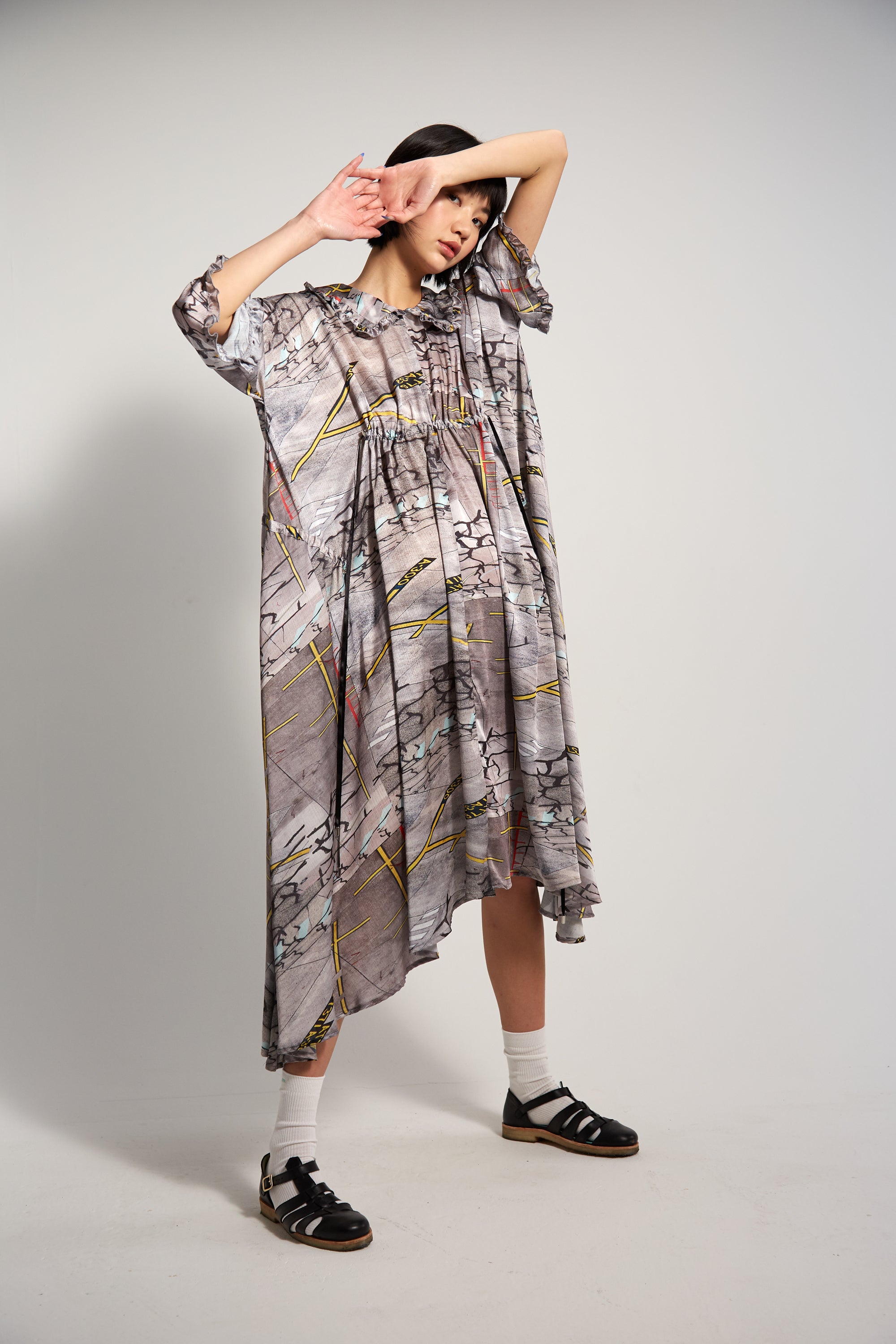 Scarlett dress in tarmac print