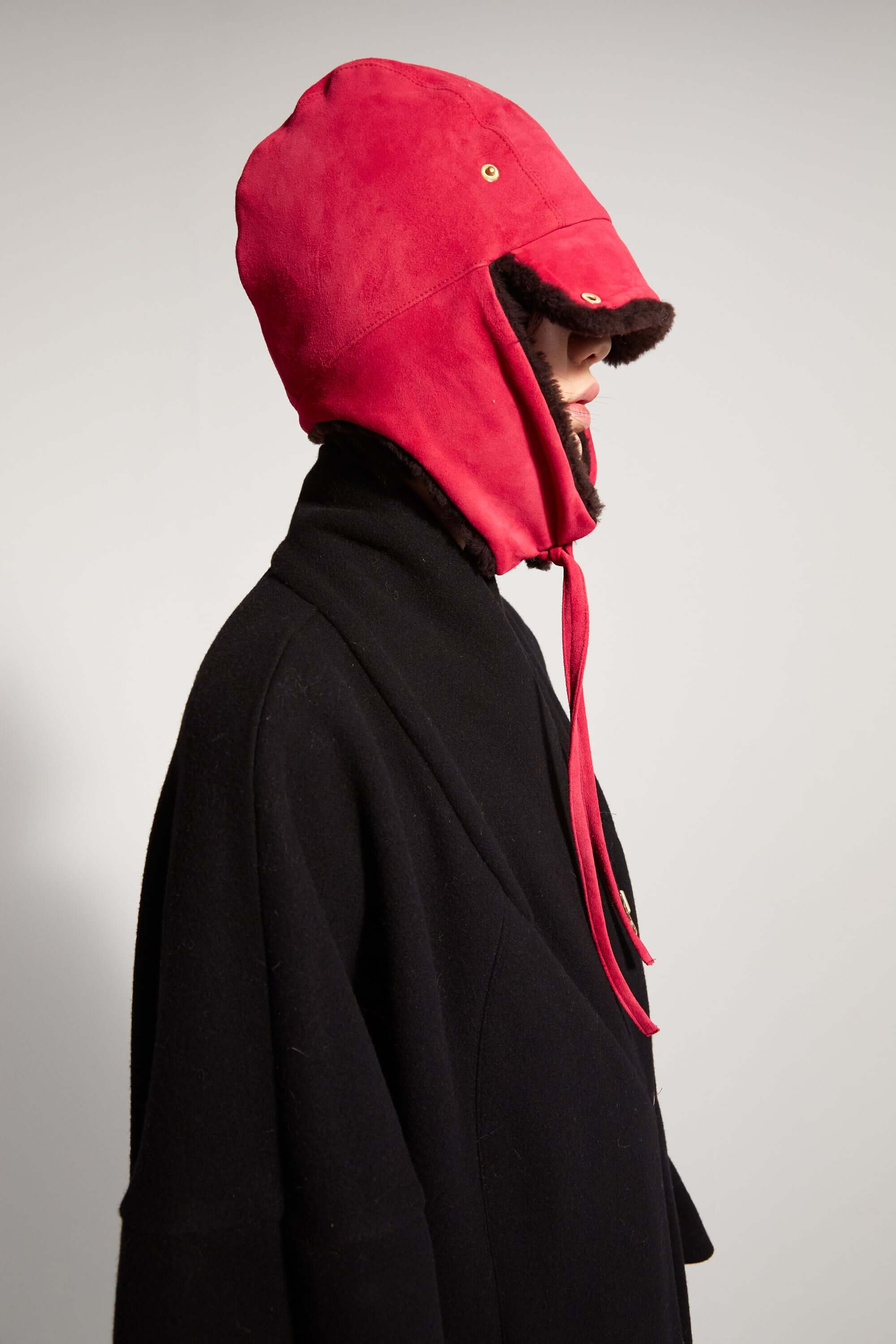 Chapka en daim fuchsia