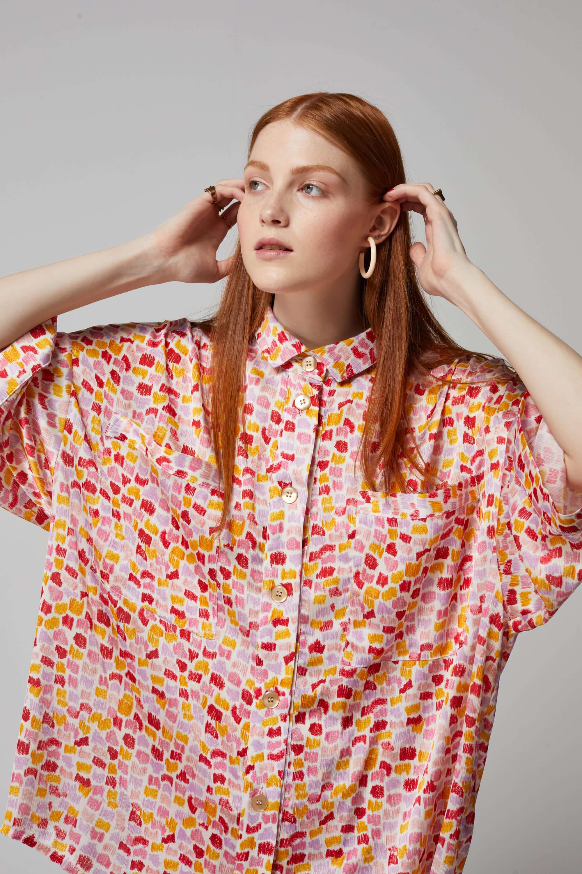 Astrée shirt in Palette print | Heimstone