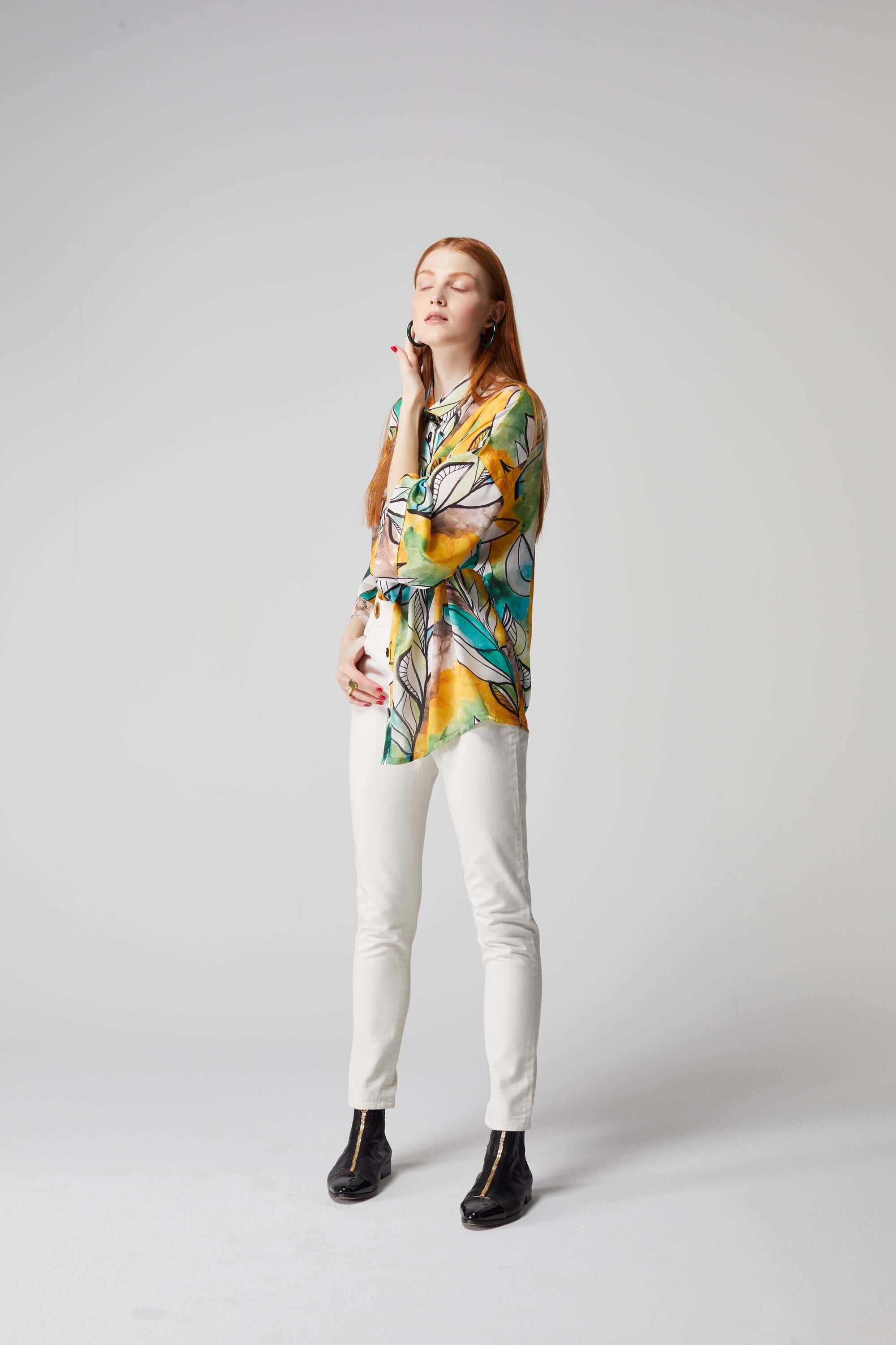 Astrée shirt in Landscape print | Heimstone