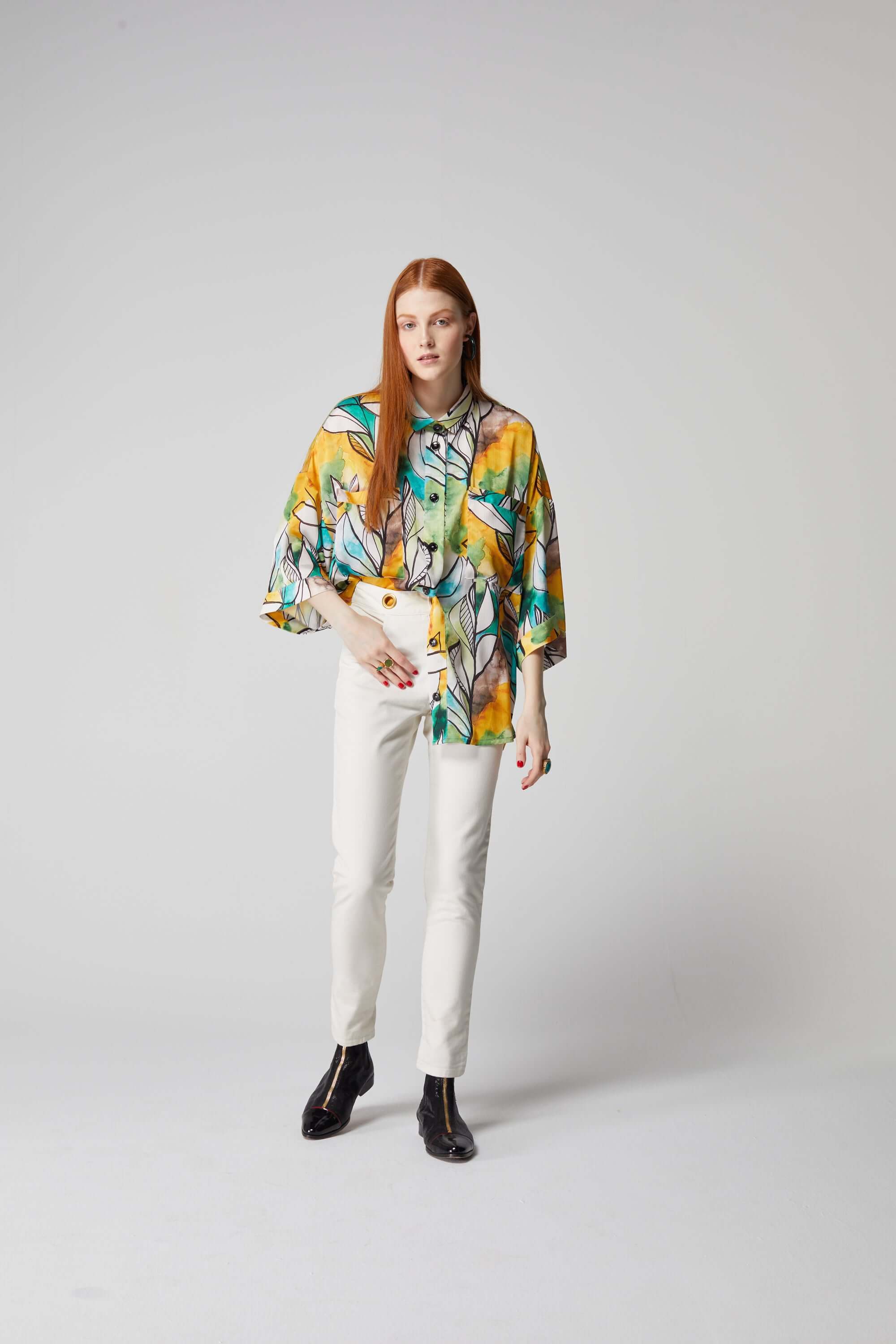 Astrée shirt in Landscape print | Heimstone