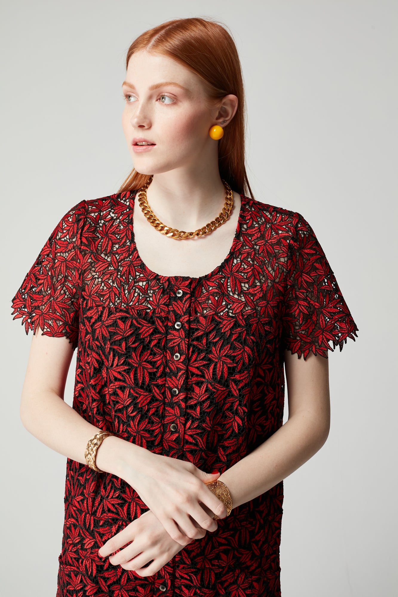 Woods jumpsuit in Chili lace