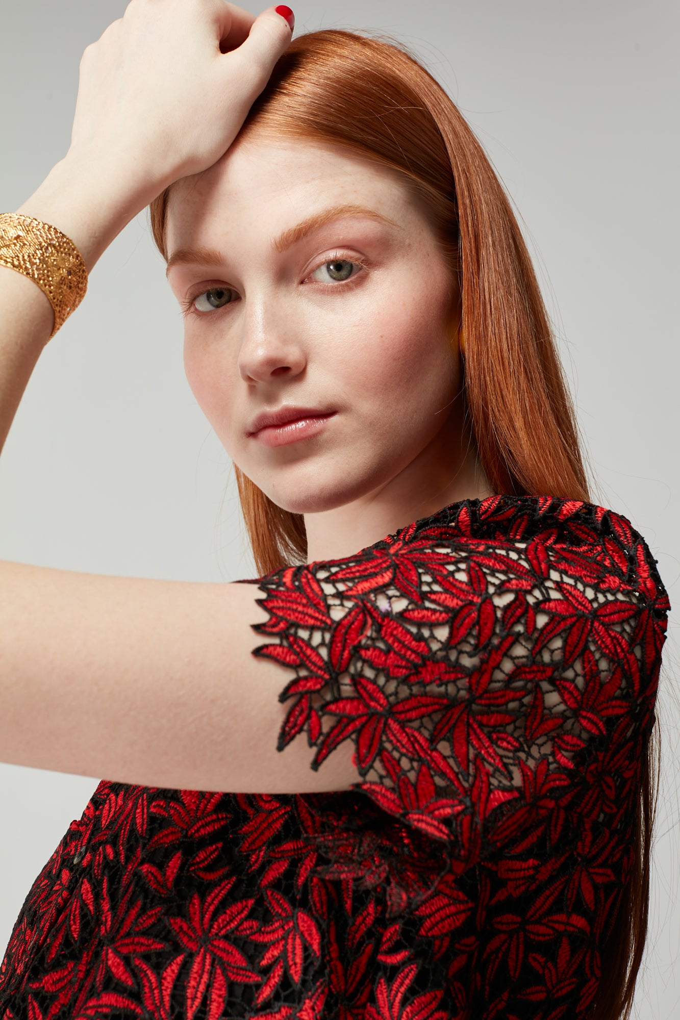 Woods jumpsuit in Chili lace