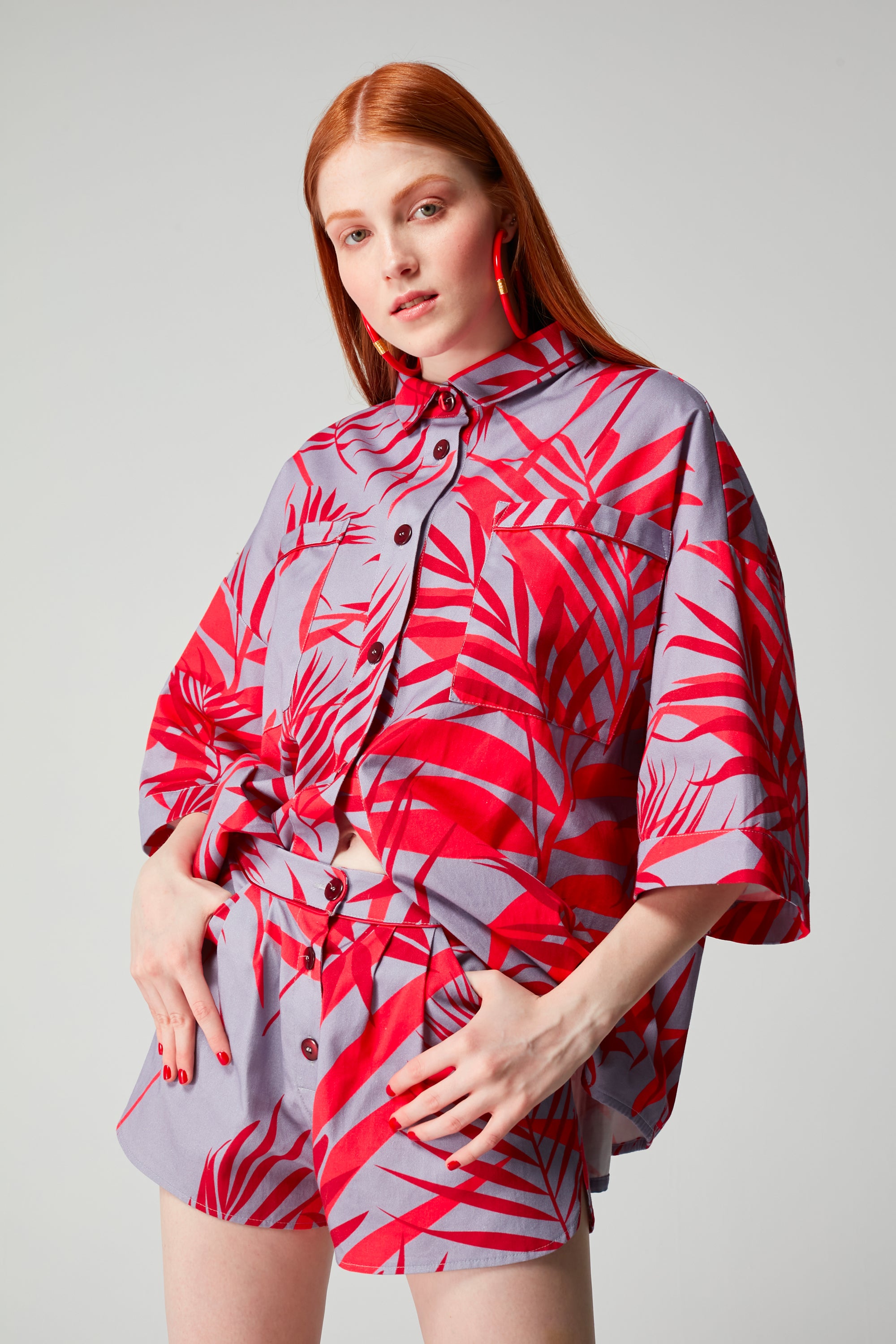 Spencer short in Flamingo print