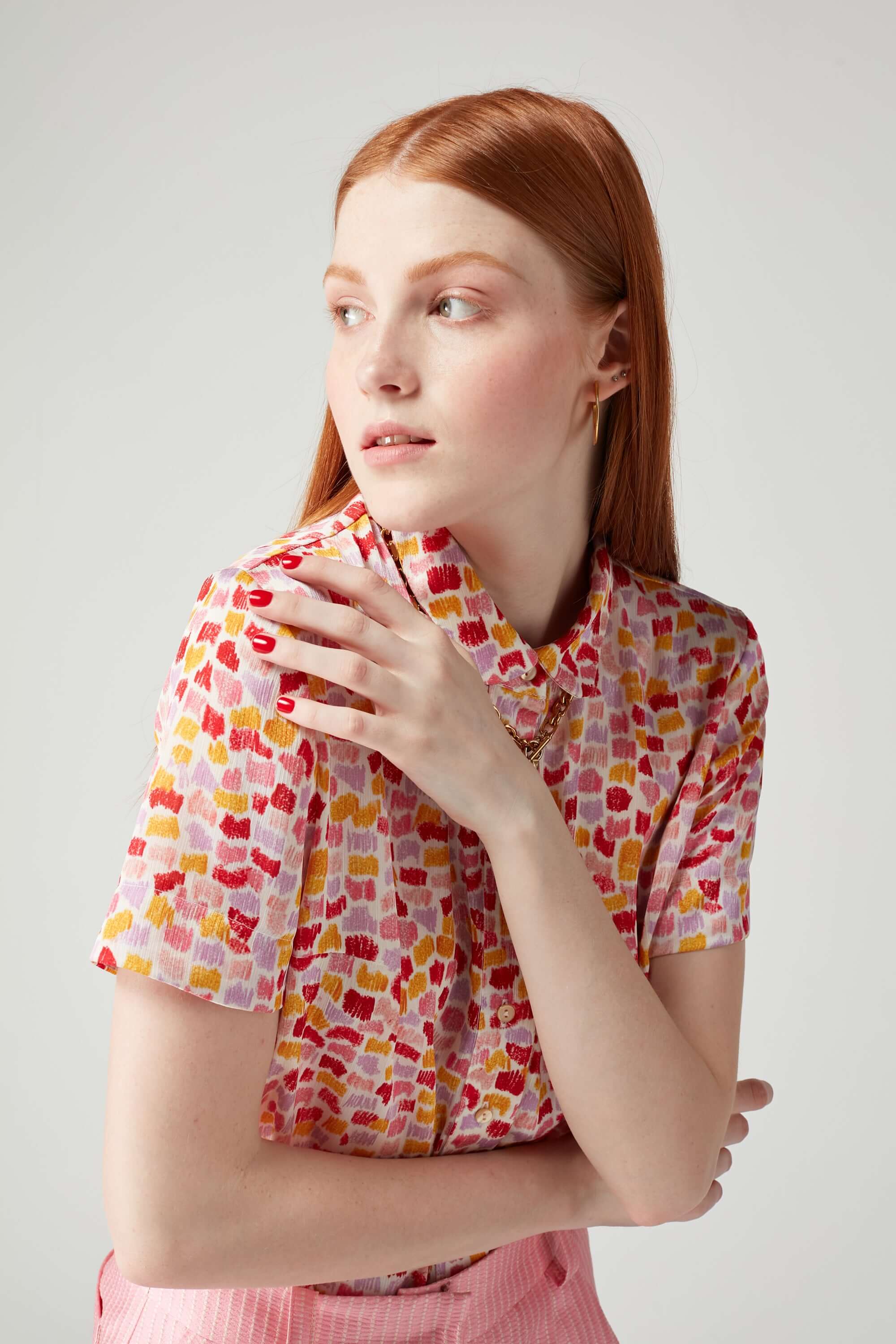 Doria shirt in Palette print