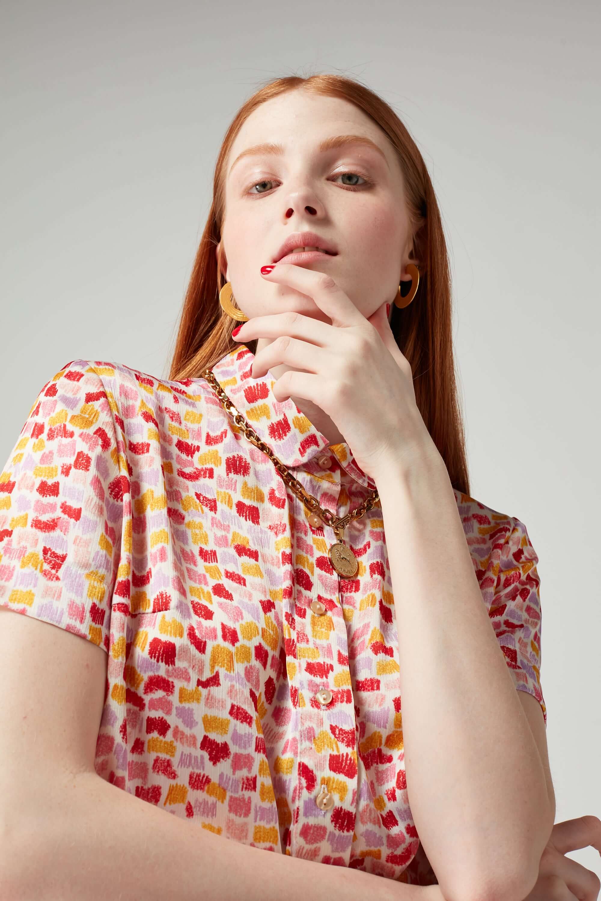 Doria shirt in Palette print