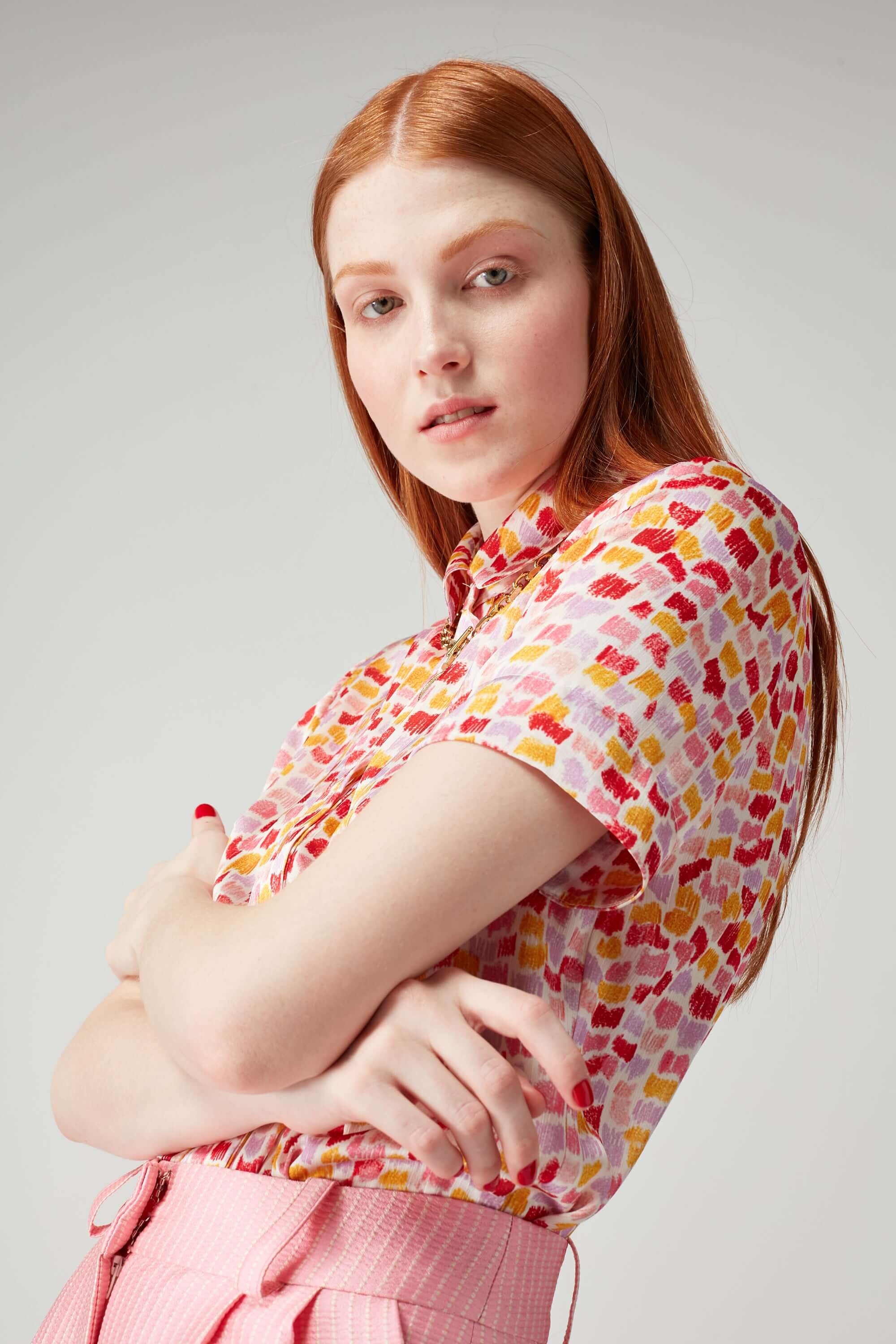 Doria shirt in Palette print
