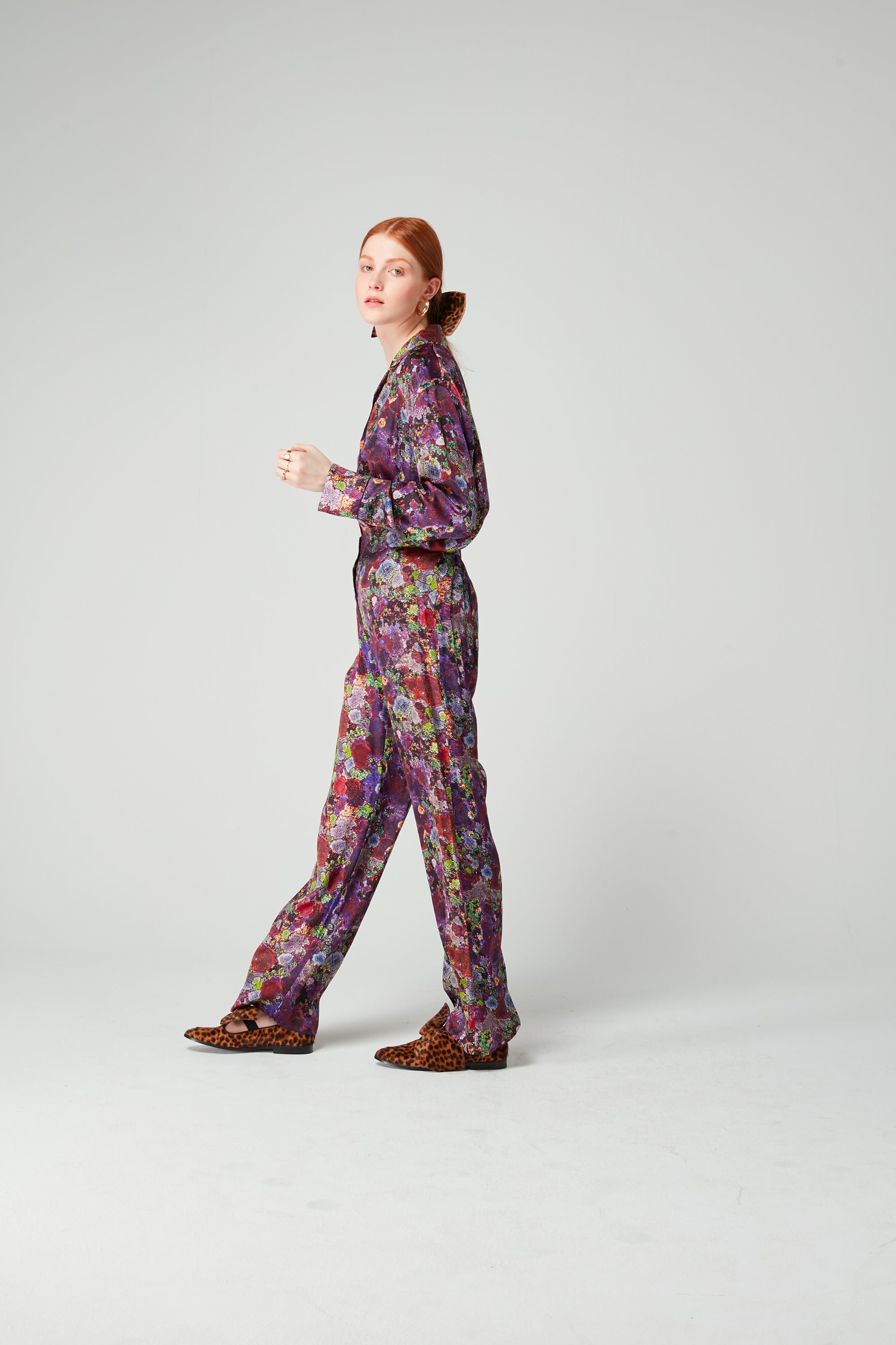 Pyjama Ulysse in Purple Lichen print set