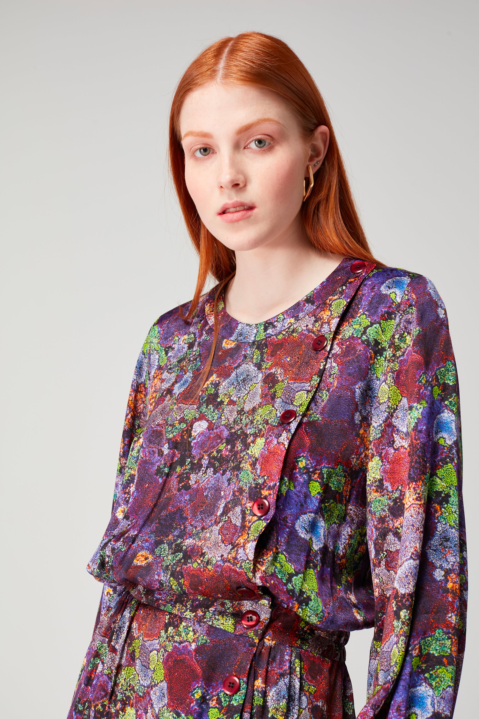 Robe Kelly en imprimé Puprle Lichen